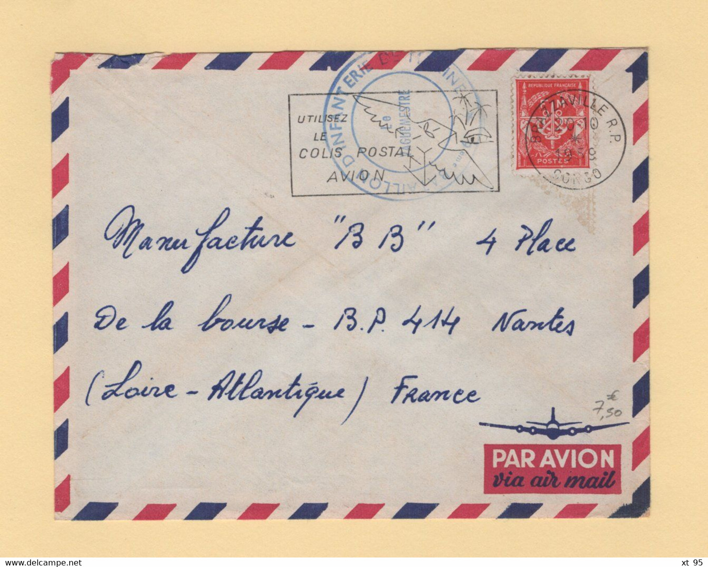 Timbre FM - Congo - Brazzaville - 1959 - Francobolli  Di Franchigia Militare