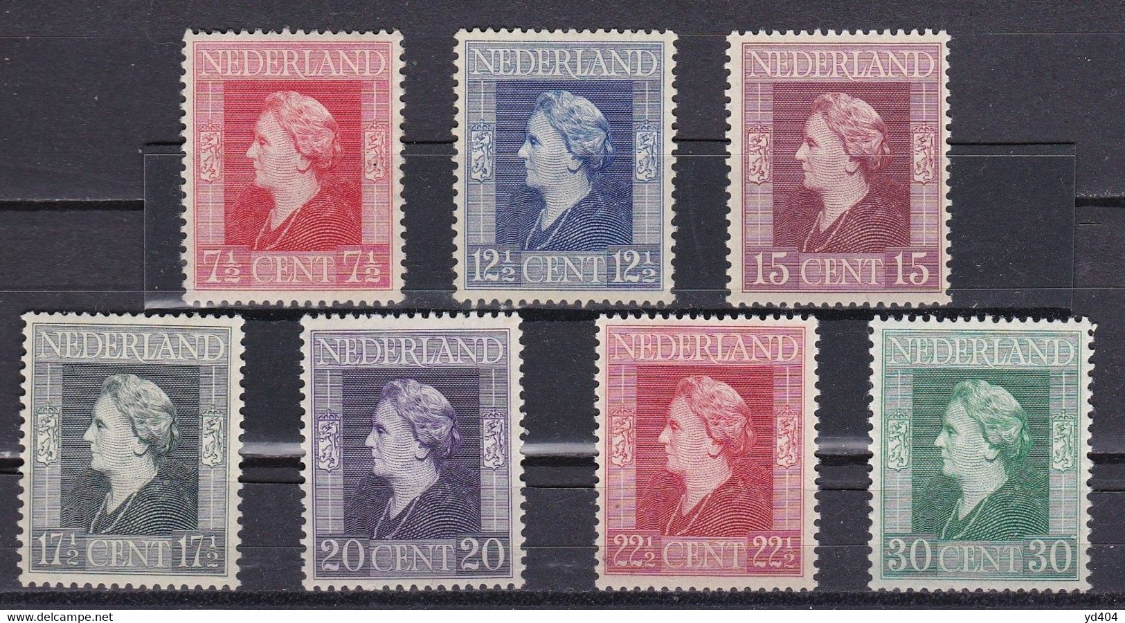 NL206 – PAYS-BAS - NETHERLANDS – 1944-45 – QUEEN WILHELMINA – SG # 599→607 MNH 8,25 € - Unused Stamps