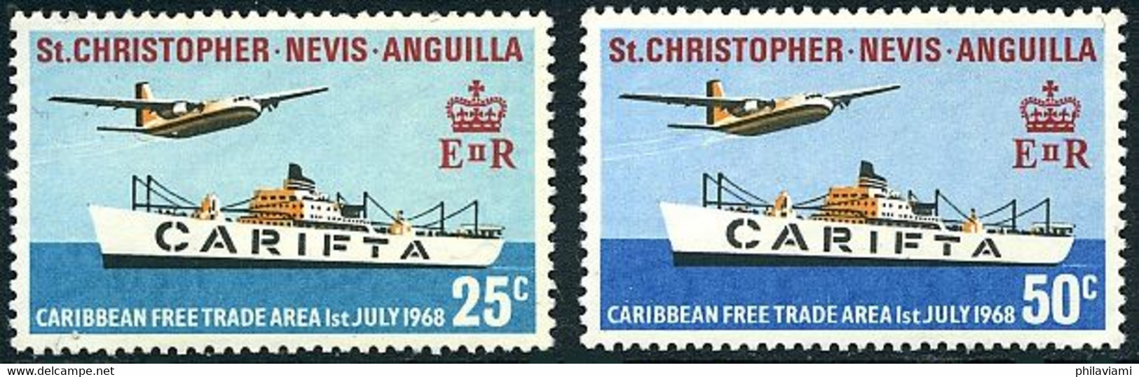 Saint Christophe Christopher 1968 CARIFTA Handley Page Dart Herald (Yvert 202, Michel 181, SG Gibbons 188) - Hélicoptères