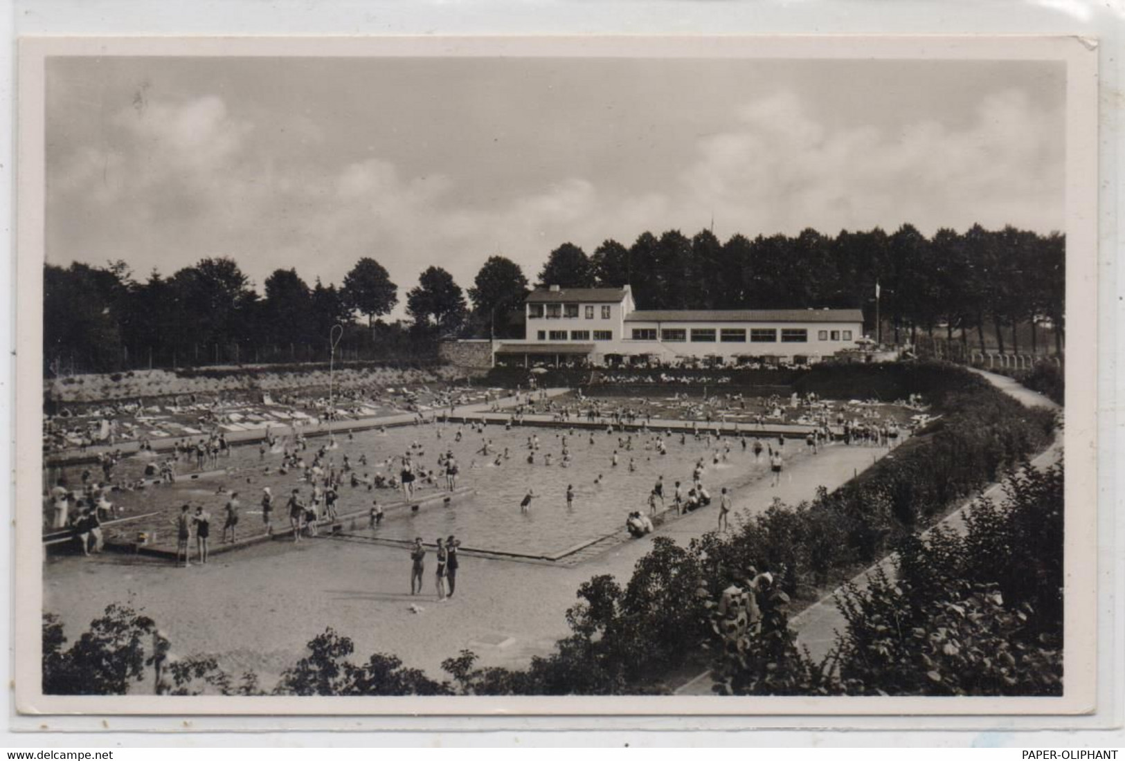 4060 VIERSEN, Gaststätte Kaiser Bad, Strandbadanlage, NS-Beflaggung, NS-Zeit - Viersen