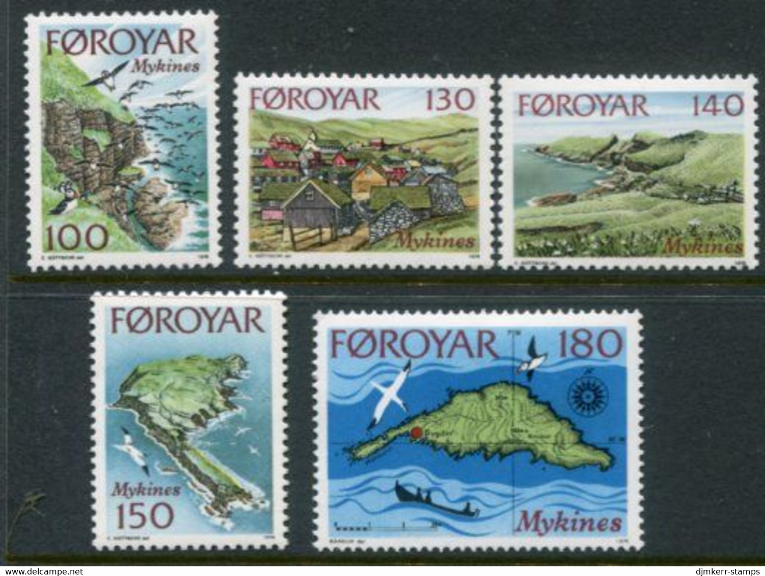 FAROE IS. 1978 Mykines Island  MNH / **.  Michel 31-35 - Faroe Islands