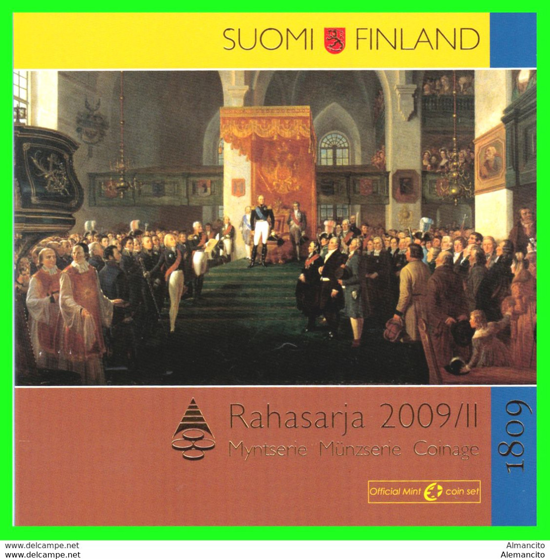 FINLANDIA AÑO 2009-II  EUROSET OFICIAL ( SUOMI FINLAND ). CARTERA QUE CONTIENE LAS 8 MONEDAS + 2 EUROS CONMEMORATIVO - Finlande