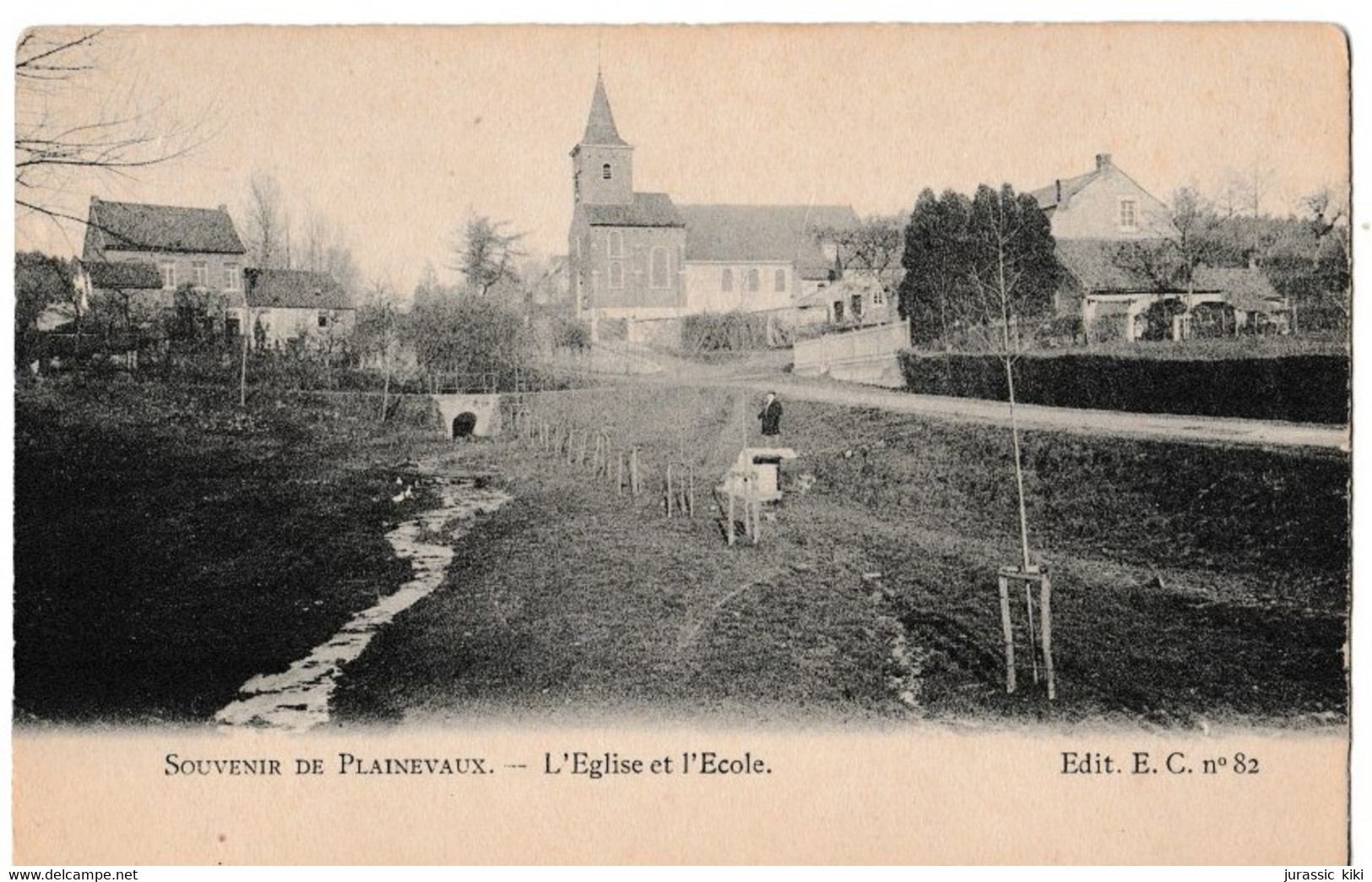 Souvenir De Plainevaux - L'Eglise Et L'Ecole - Neupré