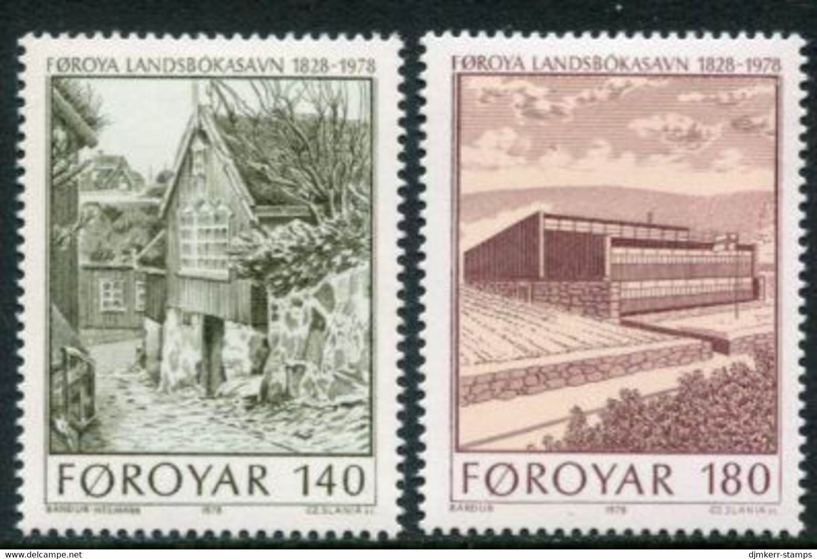 FAROE IS. 1978 National Library  MNH / **.  Michel 39-40 - Färöer Inseln