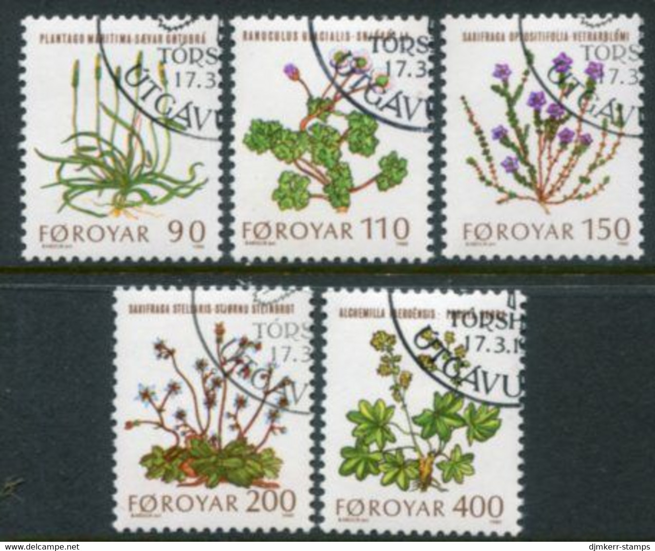 FAROE IS. 1980 Meadow Flowers Used.  Michel 48-52 - Färöer Inseln