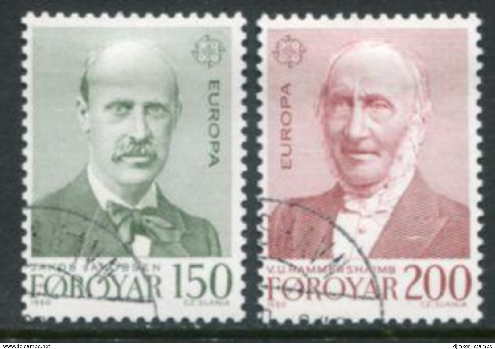 FAROE IS. 1980 Europa: Personalities Used.  Michel 53-54 - Faroe Islands