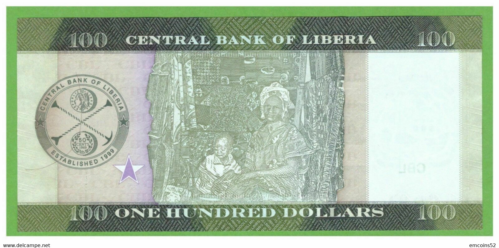 LIBERIA 100 DOLLARS 2016  P-35a  UNC - Liberia