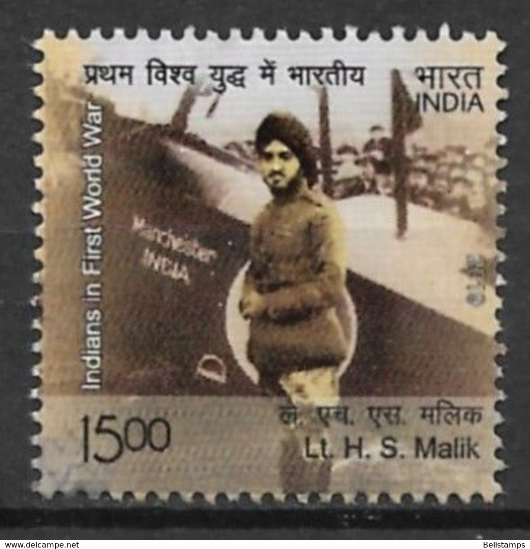 India 2019. Scott #3138 (U) Lieutenant Hardit Singh Malik, Pilot Of World War I - Used Stamps
