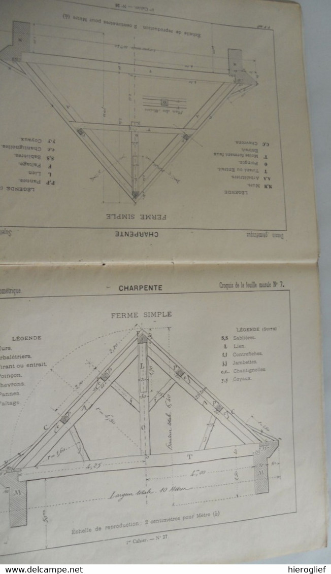 COURS De DESSIN GéOMéTRIQUE Pour L'enseigneent Collectif - Simultané Par F. G.-M.  / 3 Cahiers - 12-18 Años