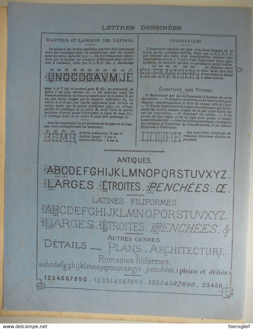 COURS de DESSIN GéOMéTRIQUE pour l'enseigneent collectif - simultané par F. G.-M.  / 3 cahiers