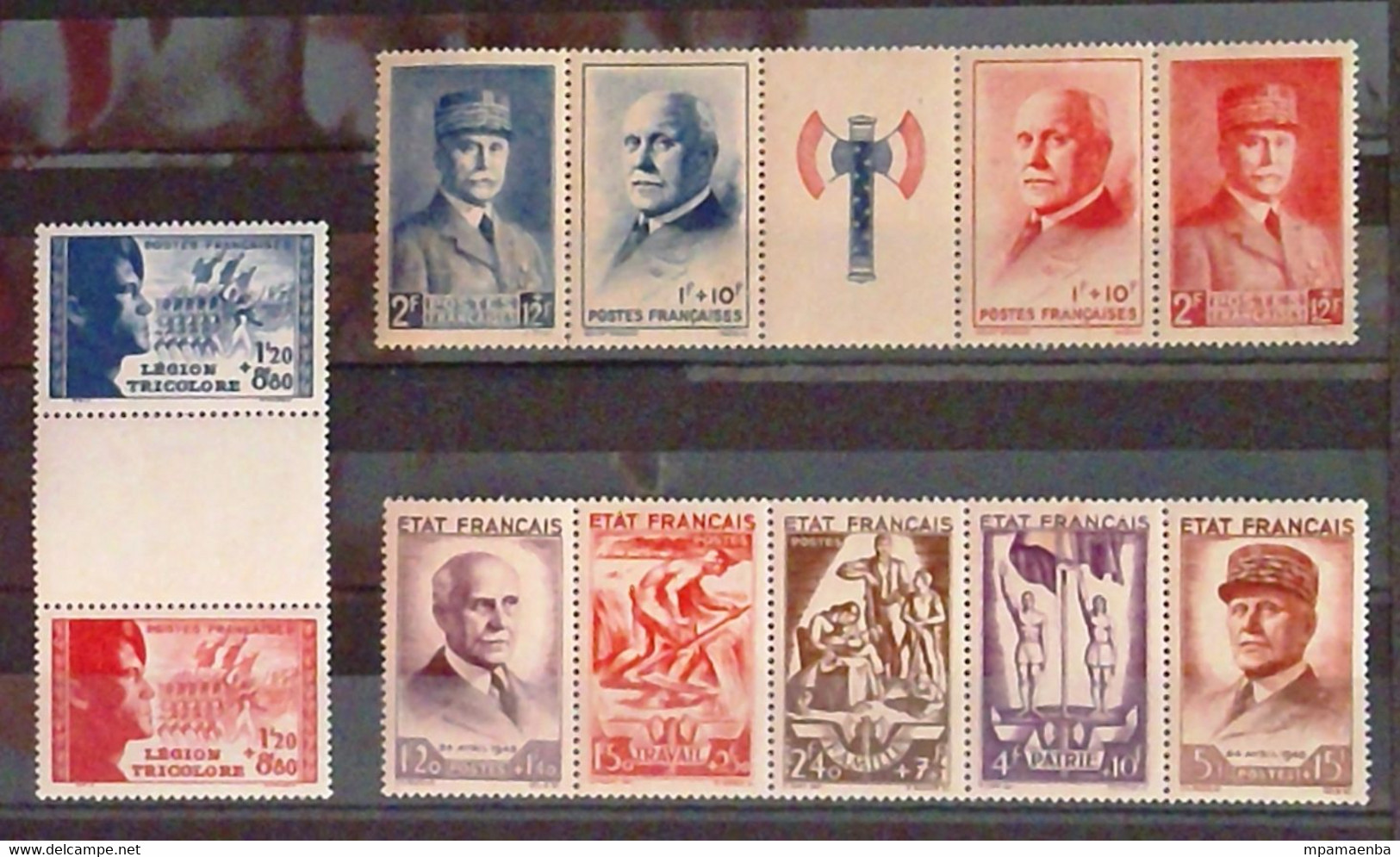 France Timbres Neufs * * (MNH), Bandes Pétain Et Légion Tricolore, Cote 150 Euros. - Nuevos