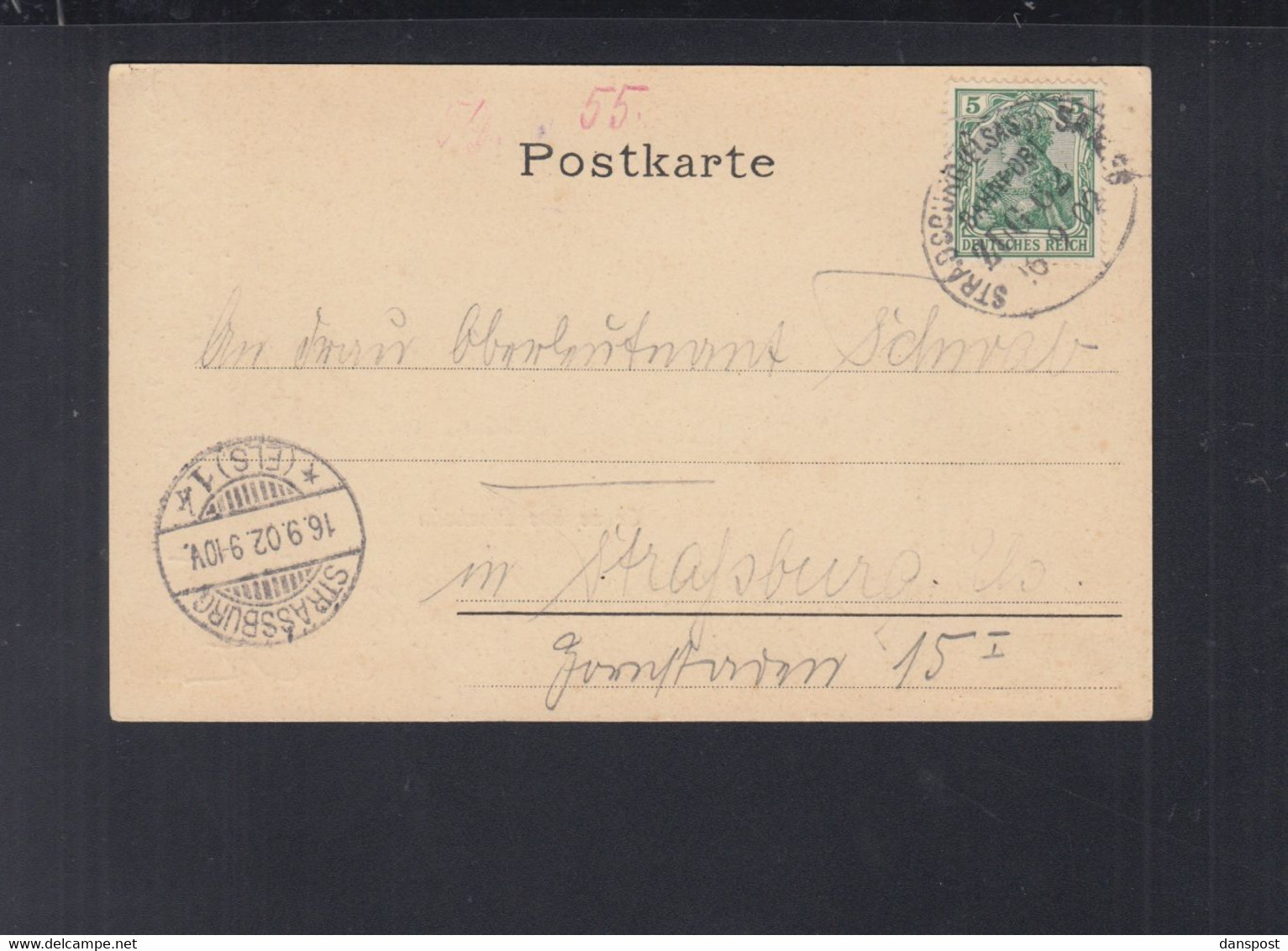 Dt. Reich Frankreich France Alsace Elsass AK Dinsheim-sur-Bruche 1902 - Elsass