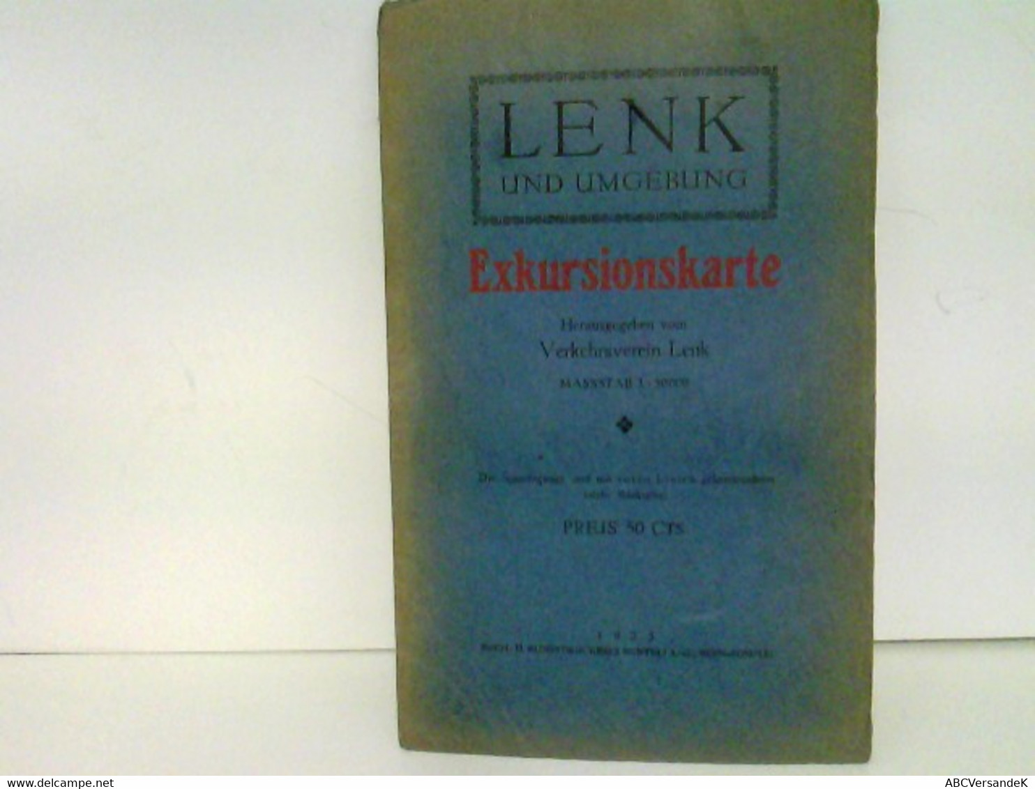 Lenk Und Umgebung. Exkursionskarte. Maßstab 1 : 50 000 - Switzerland