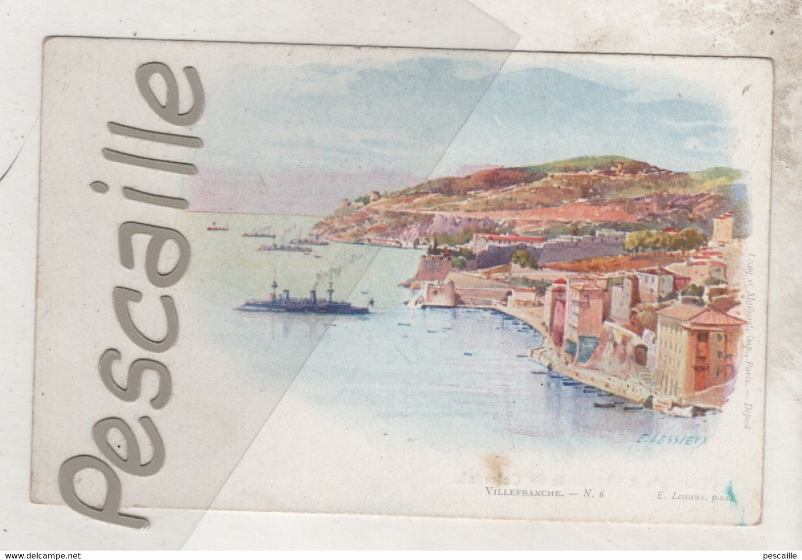 CP E. LESSIEUX PINX - VILLEFRANCHE ( Sur Mer ) - LECOQ & MATHOREL N° 6 - CHOCOLATS & THES DE LA Cie COLONIALE - Lessieux