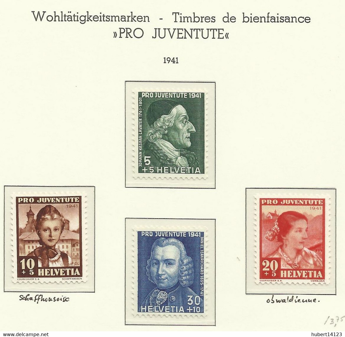 SUISSE 1939 1941 N° 342 343 367 370 371 à 374  MNH Neuf Sans Charnière 358 à 366 Oblitérés - Unused Stamps