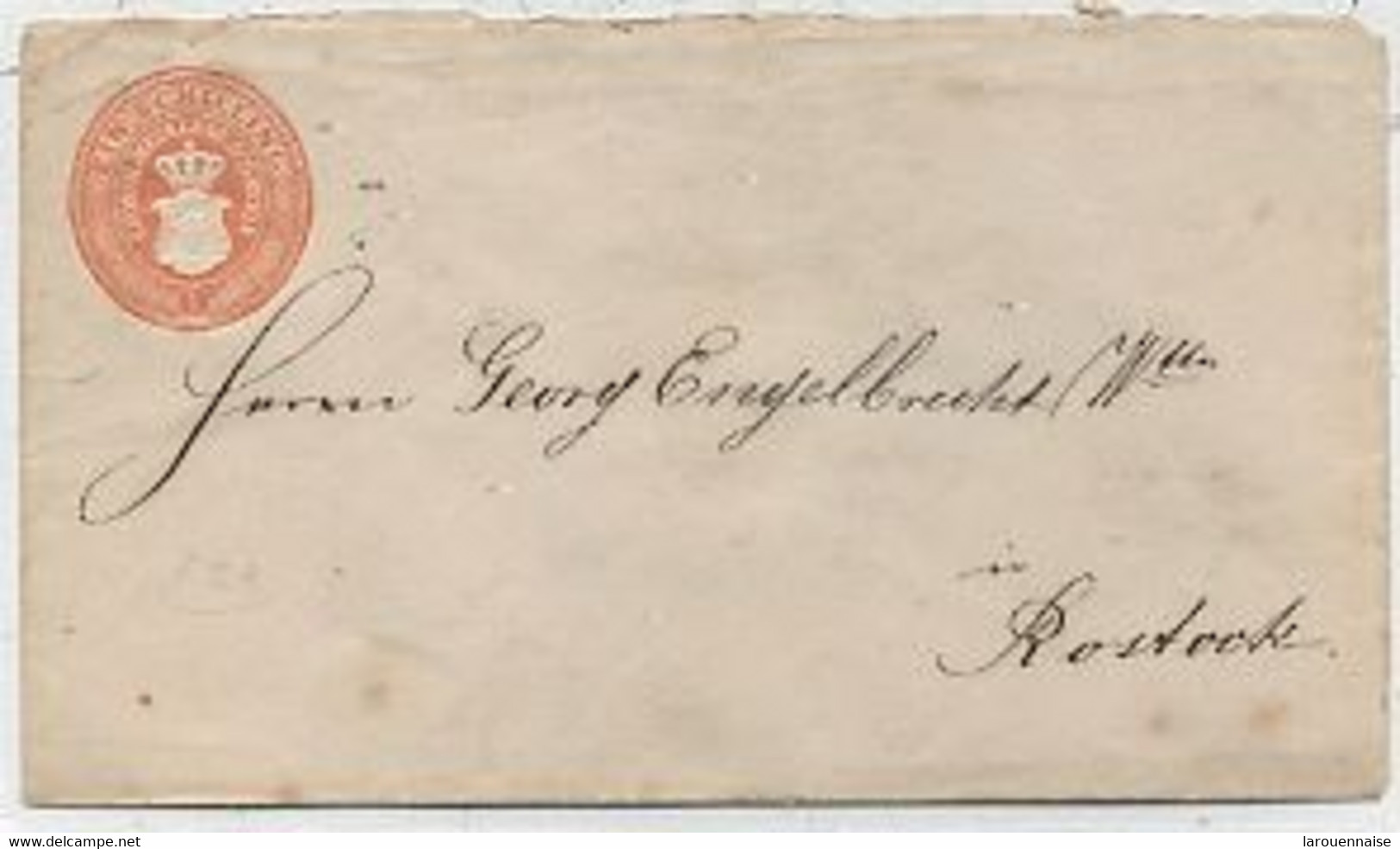 MECKLENBURG SCHWERIN - ENTIER POSTAL -ENVELOPPE (147 X 84)TYPE 1864 /66(Michel U9) - 1  SCHILLING - - Mecklenburg-Schwerin