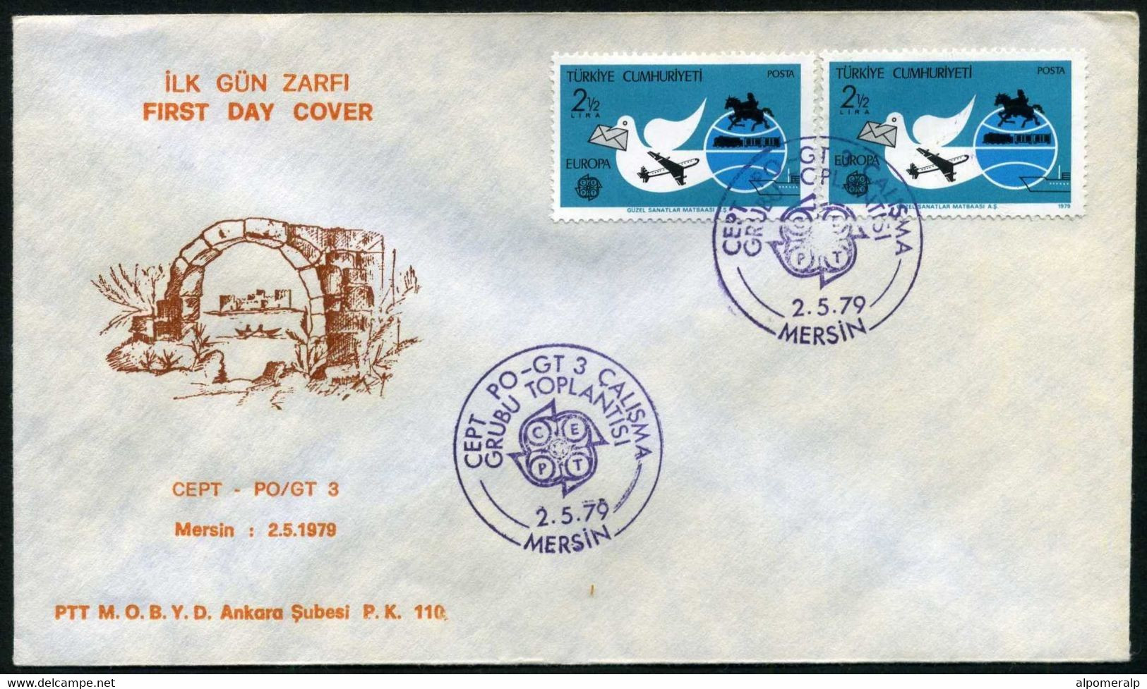 Turkey 1979 CEPT - PO/GT 3 Working Group Meeting | Special Cover, Mersin, May. 2 - Cartas & Documentos