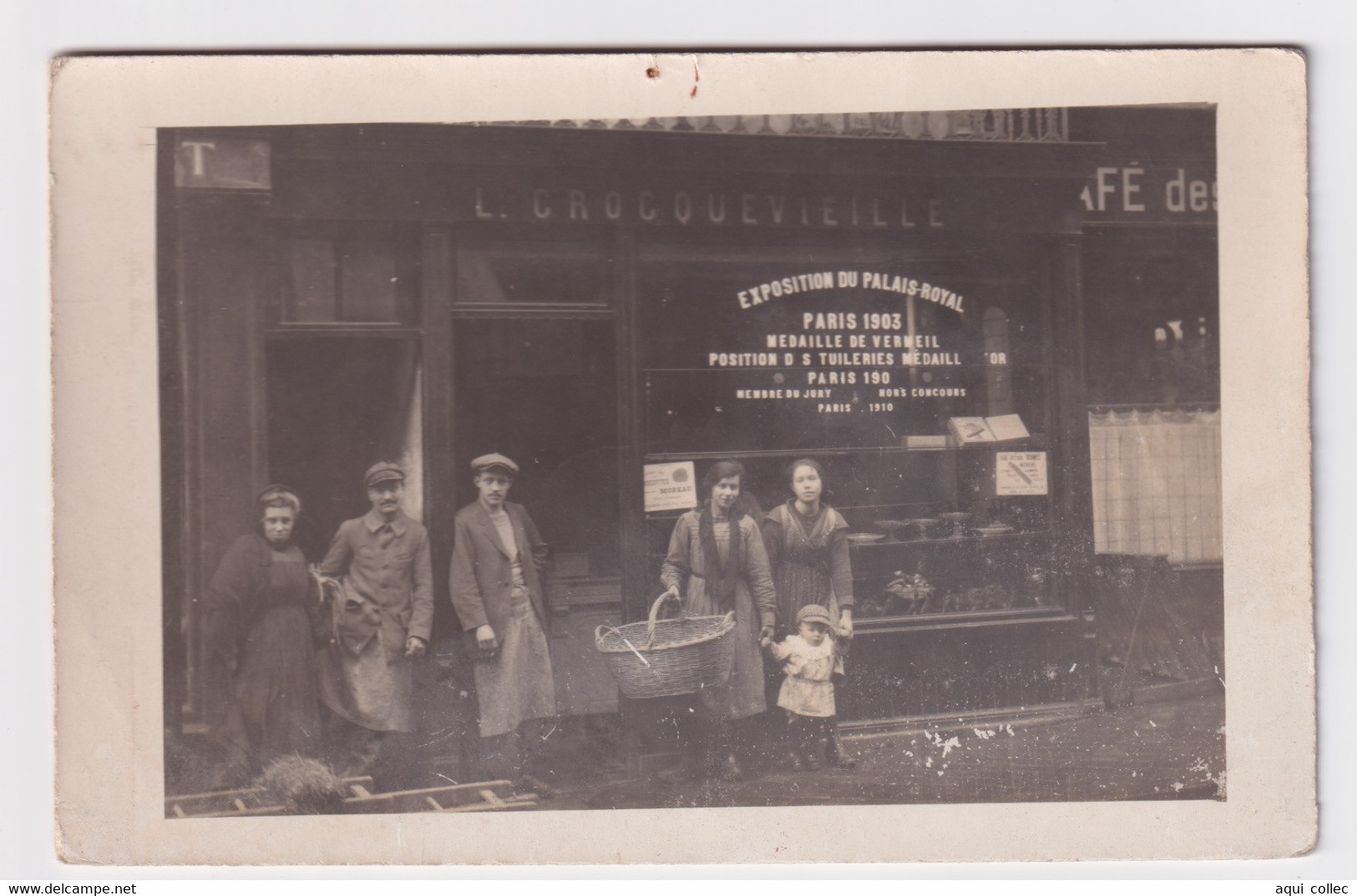 BAYEUX 14 CARTE PHOTO BOULANGERIE LÉON CROQUEVIEILLE 2 RUE NESMOND - Bayeux