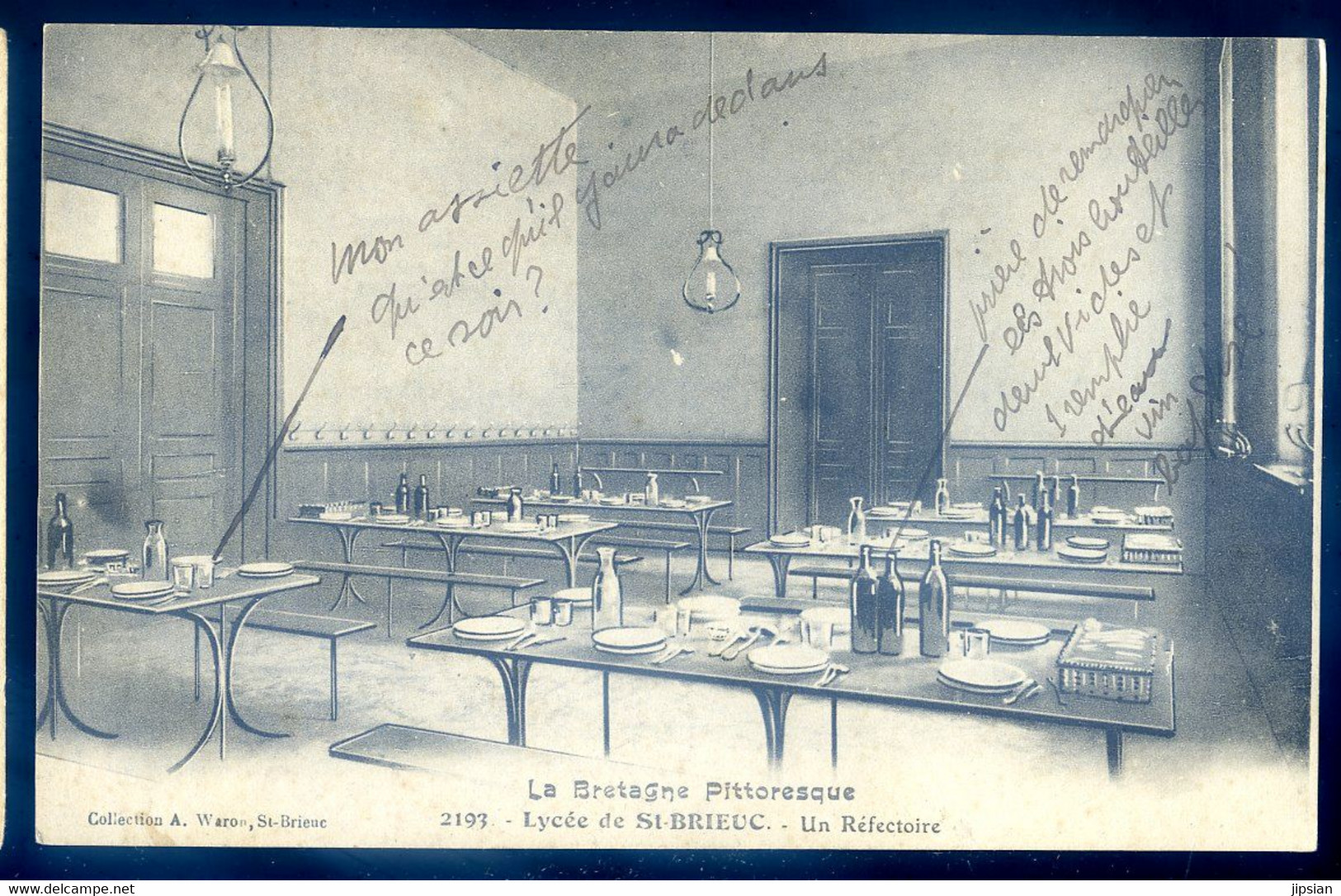 Cpa Du 22 Lycée De St Brieuc -- Un Réfectoire       JA22-57 - Saint-Brieuc