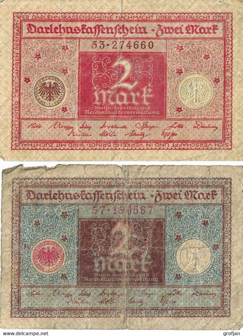 Deutschland 2 X 2 Mark 1920 - 2 Mark