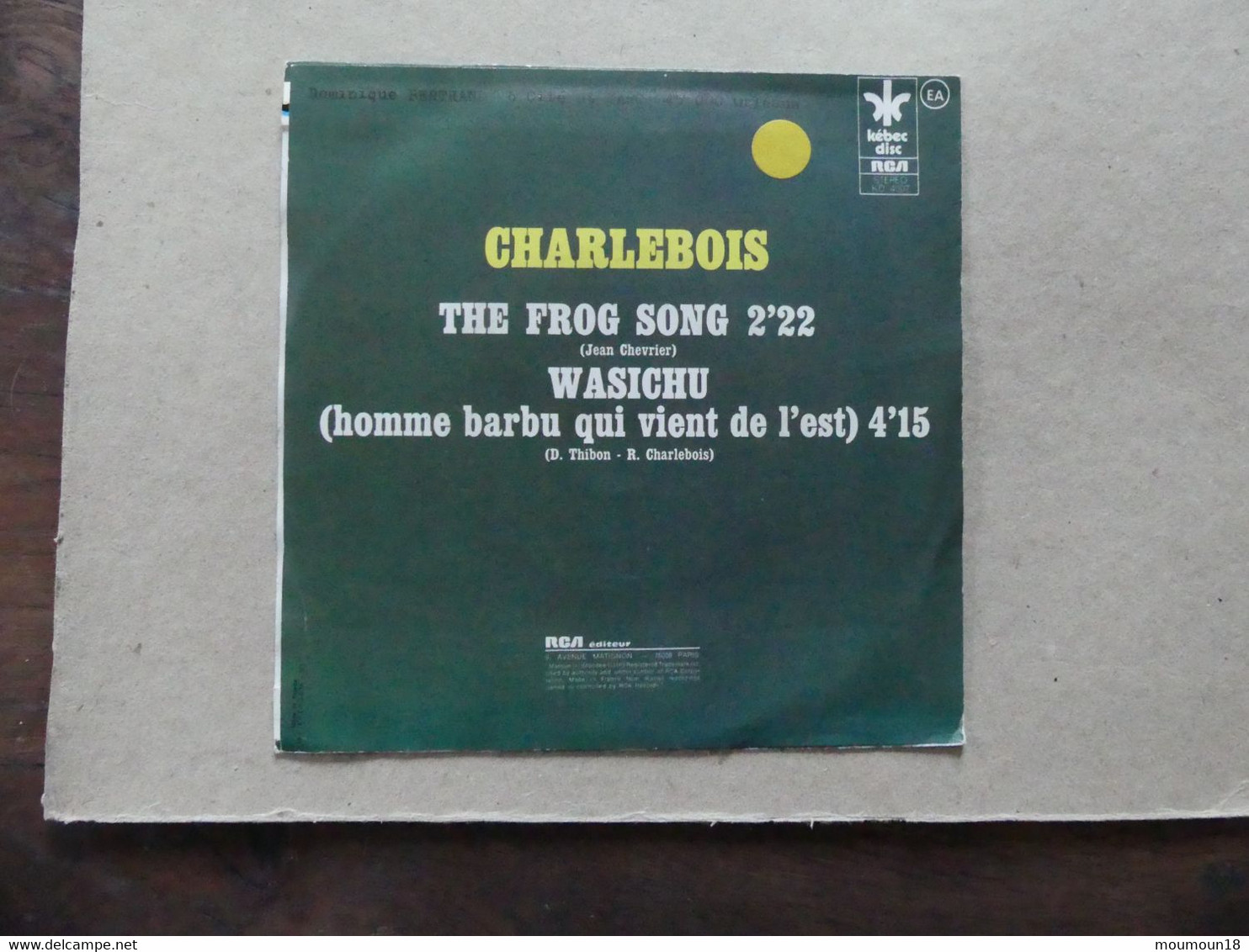 Charlebois The Frong Song KD4007 - 45 T - Maxi-Single