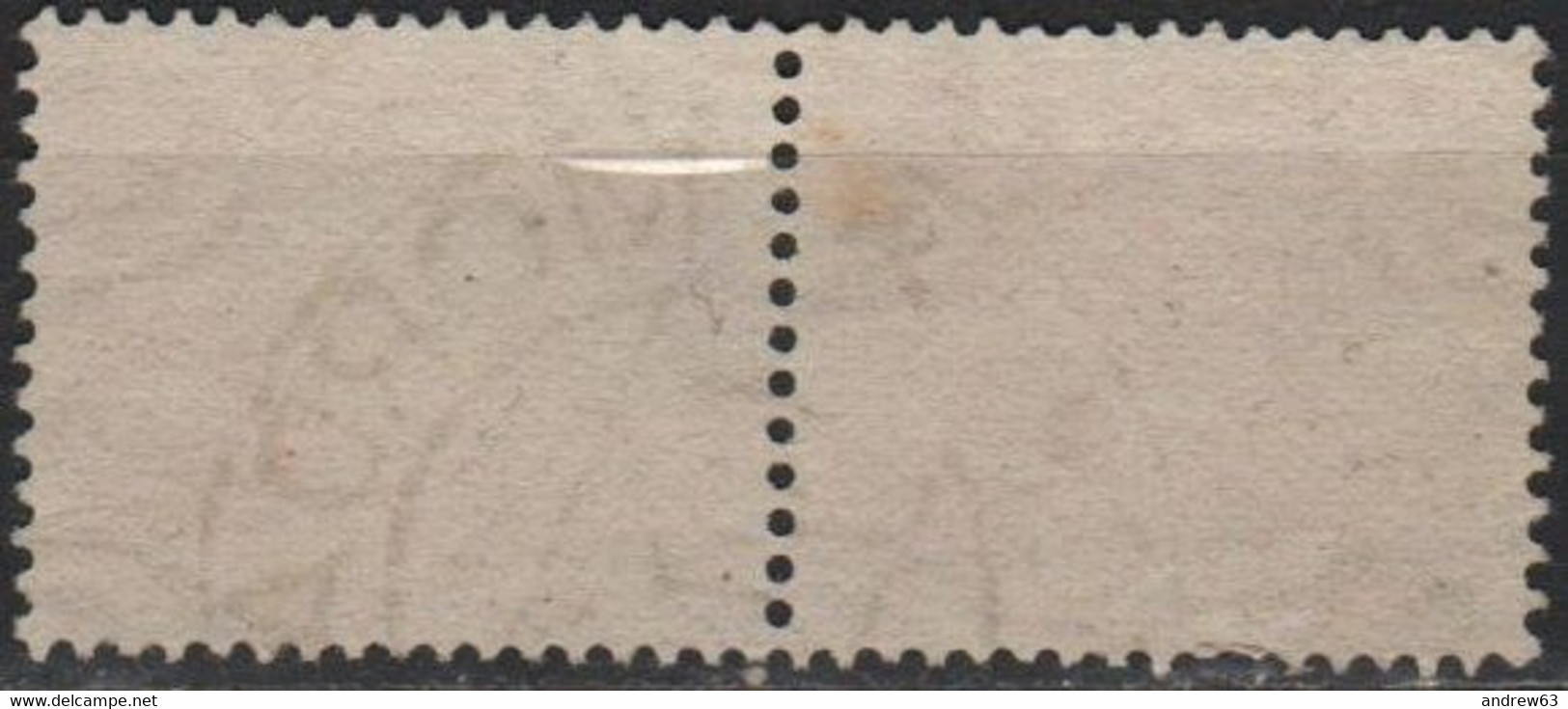 Regno D' ITALIA - ITALY - ITALIE - 1945 - Coppia Di 1 Lira Segnatasse Senza Fasci, Filigrana Ruota - Usato - Used - Portomarken