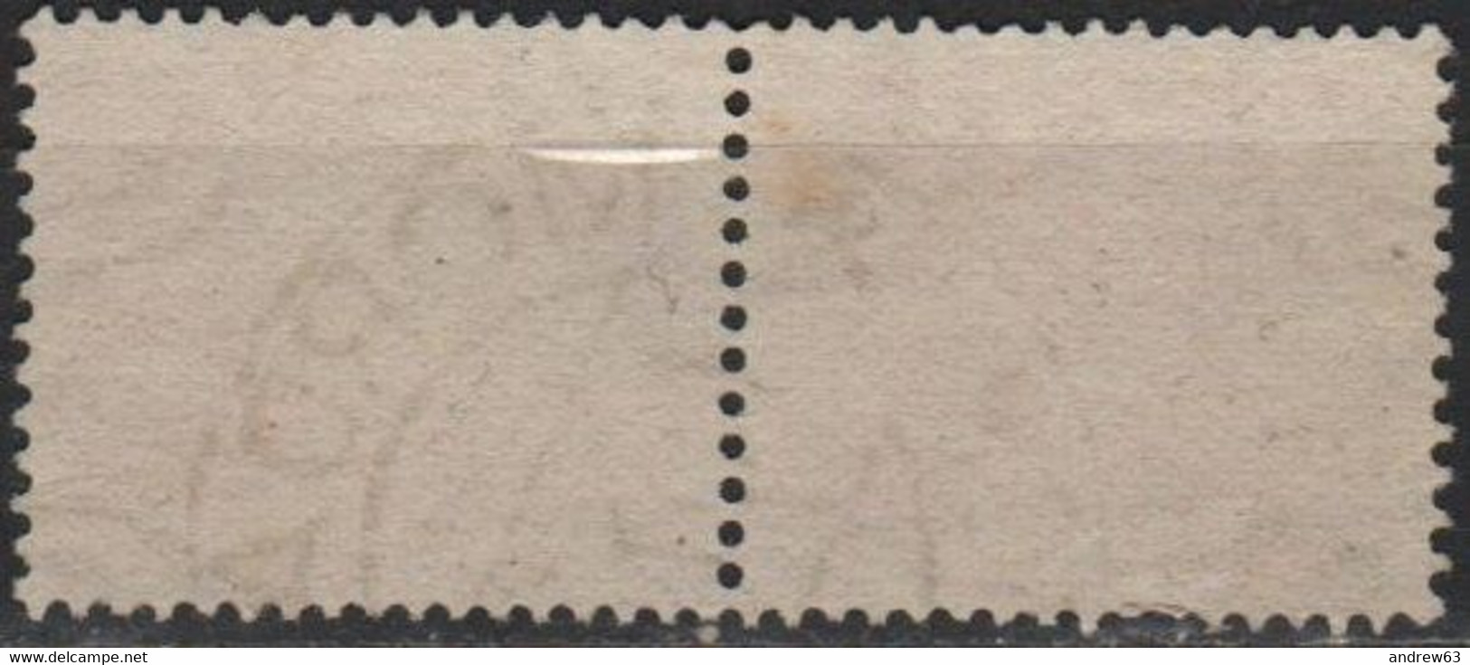 Regno D' ITALIA - ITALY - ITALIE - 1945 - Coppia Di 1 Lira Segnatasse Senza Fasci, Filigrana Ruota - Usato - Used - Postage Due