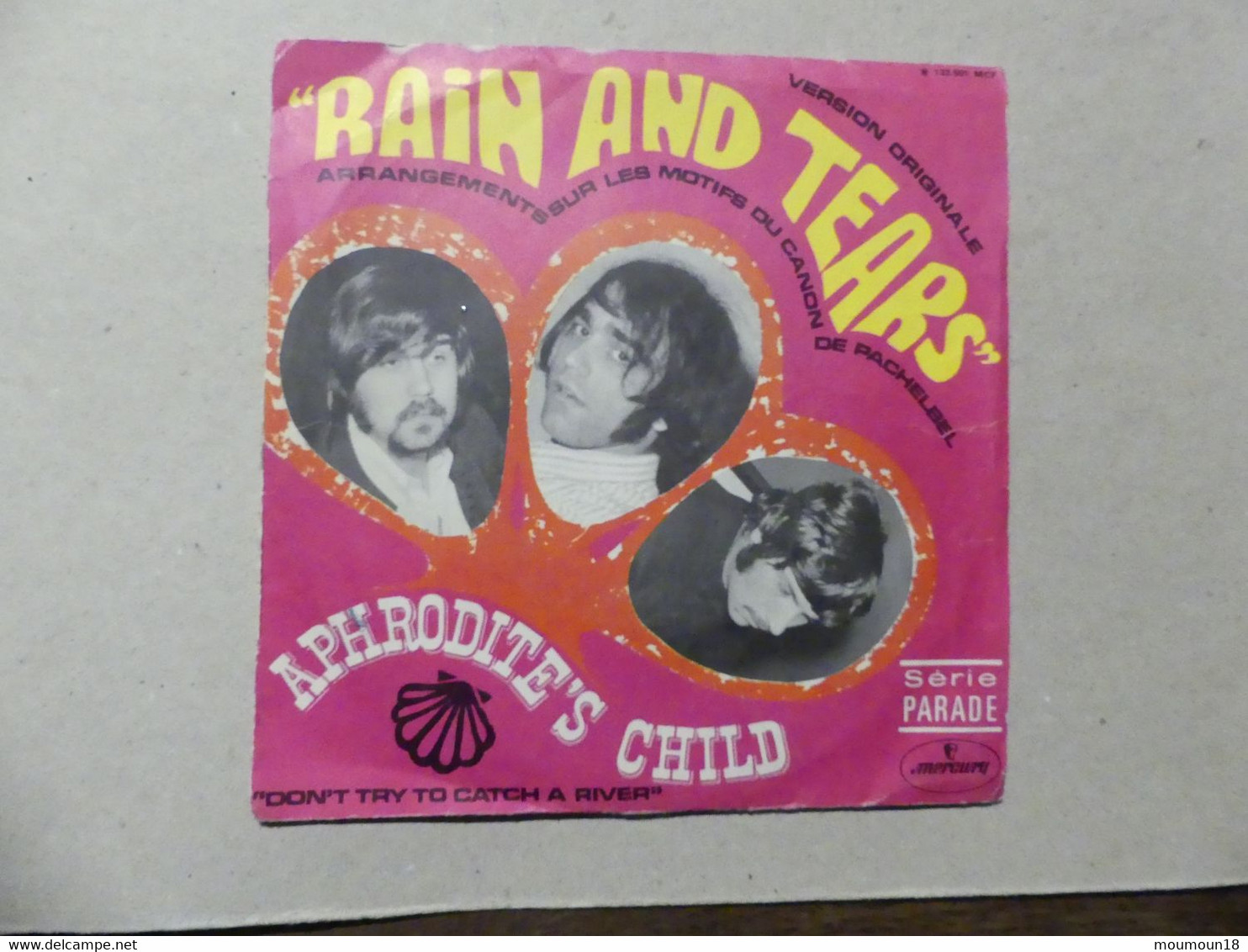 Aphrodite Child Rain And Tears 132501MCF Mercury Centre Du Disque Vert Foncé - 45 T - Maxi-Single