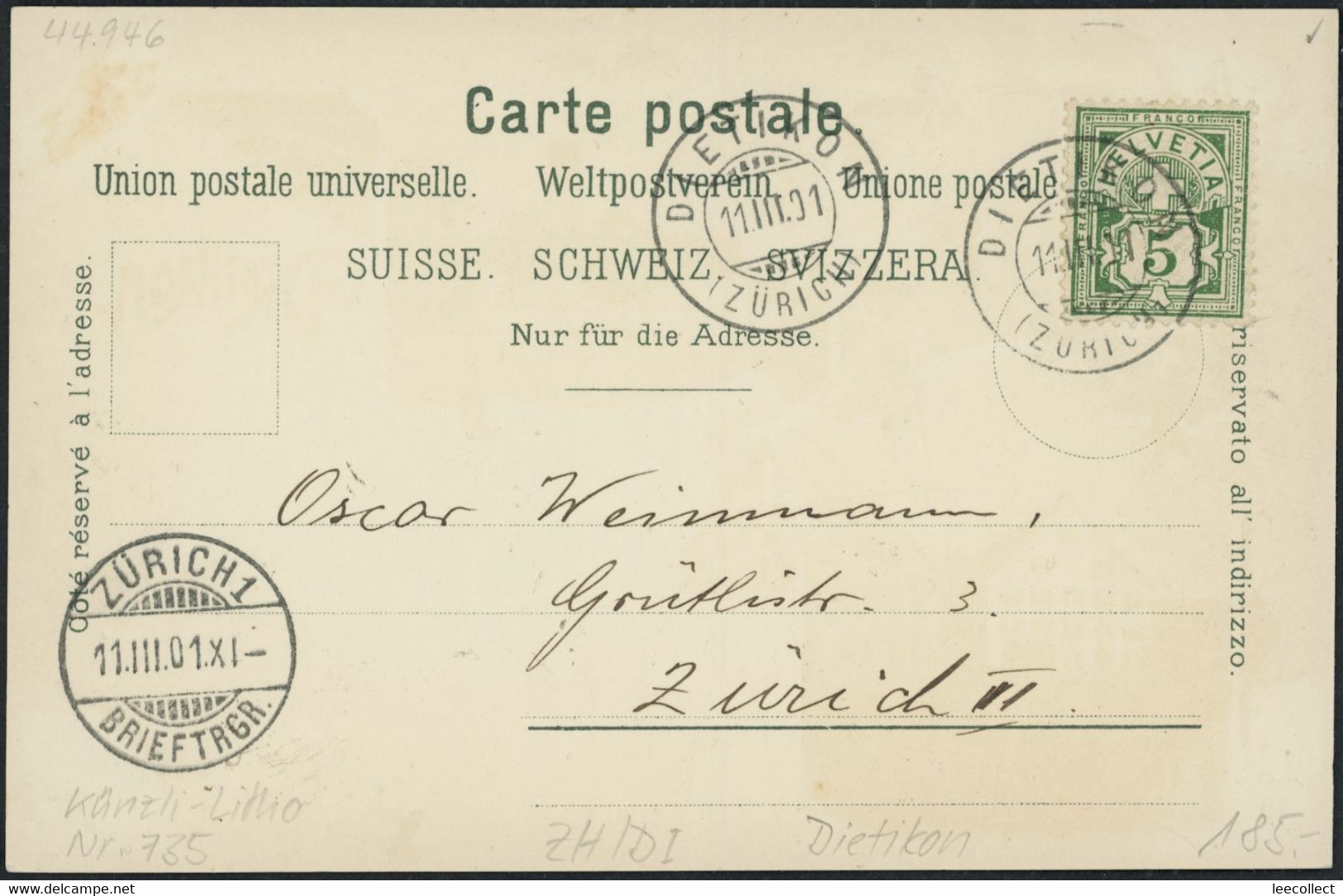 Suisse - ZH Dietikon - Litho - Dietikon