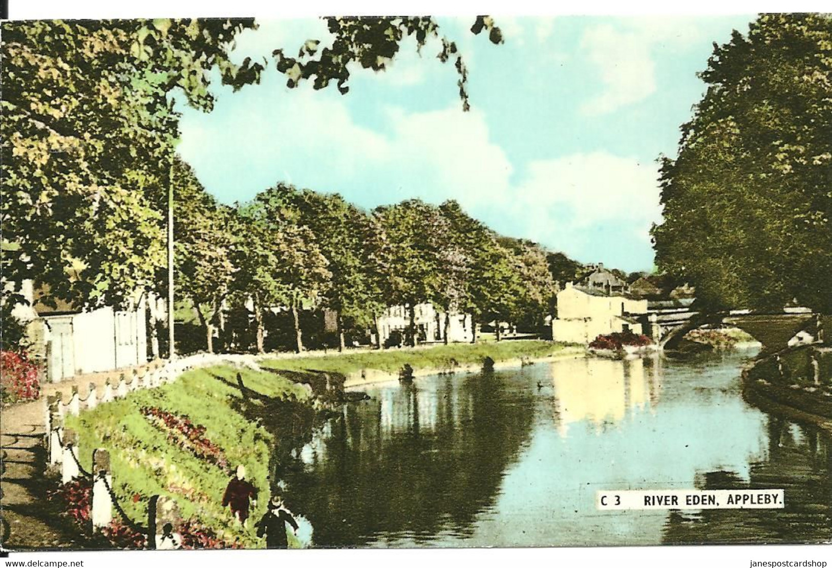 RIVER EDEN - APPLEBY - CUMBRIA - PUBLISHED BY J WHITEHEAD AND SONS -  APPLEBY SERIES - Appleby-in-Westmorland