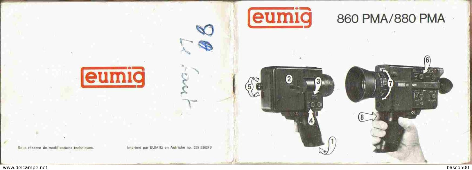 1970's NOTICE D'EMPLOI Camera EUMIG 860 & 880 PMA - Appareils Photo