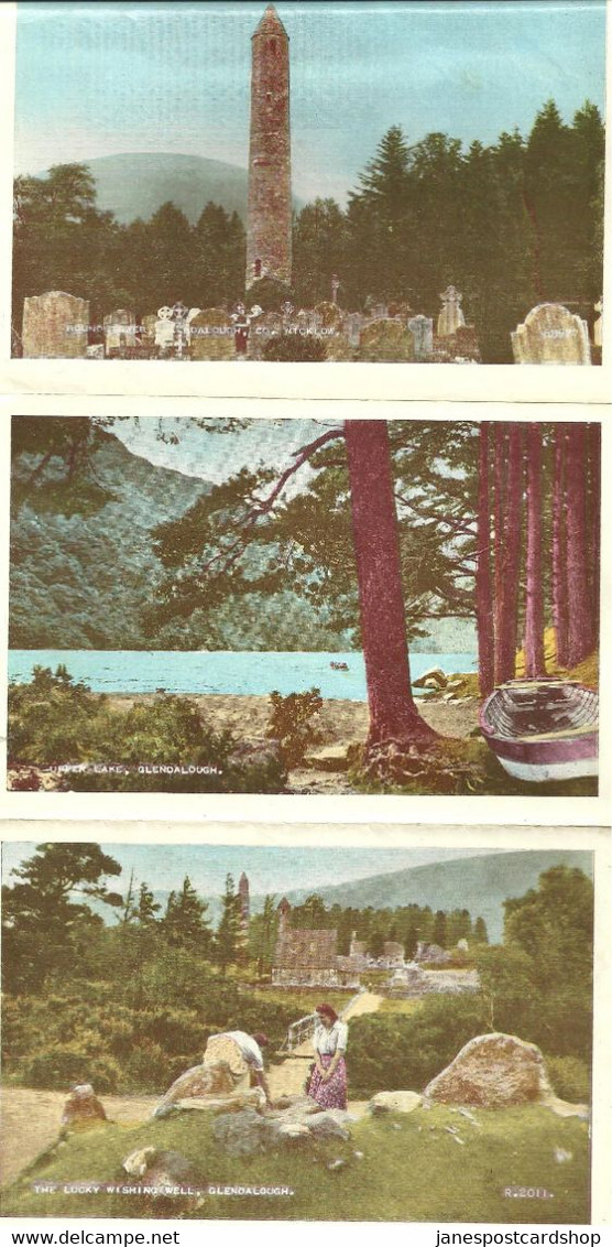 5 VIEW LETTER CARD OF GLENDALOUGH - WITH DIPTHERIA SLOGAN POSTMARK 1958 - CO. WICKLOW - IRELAND - Wicklow