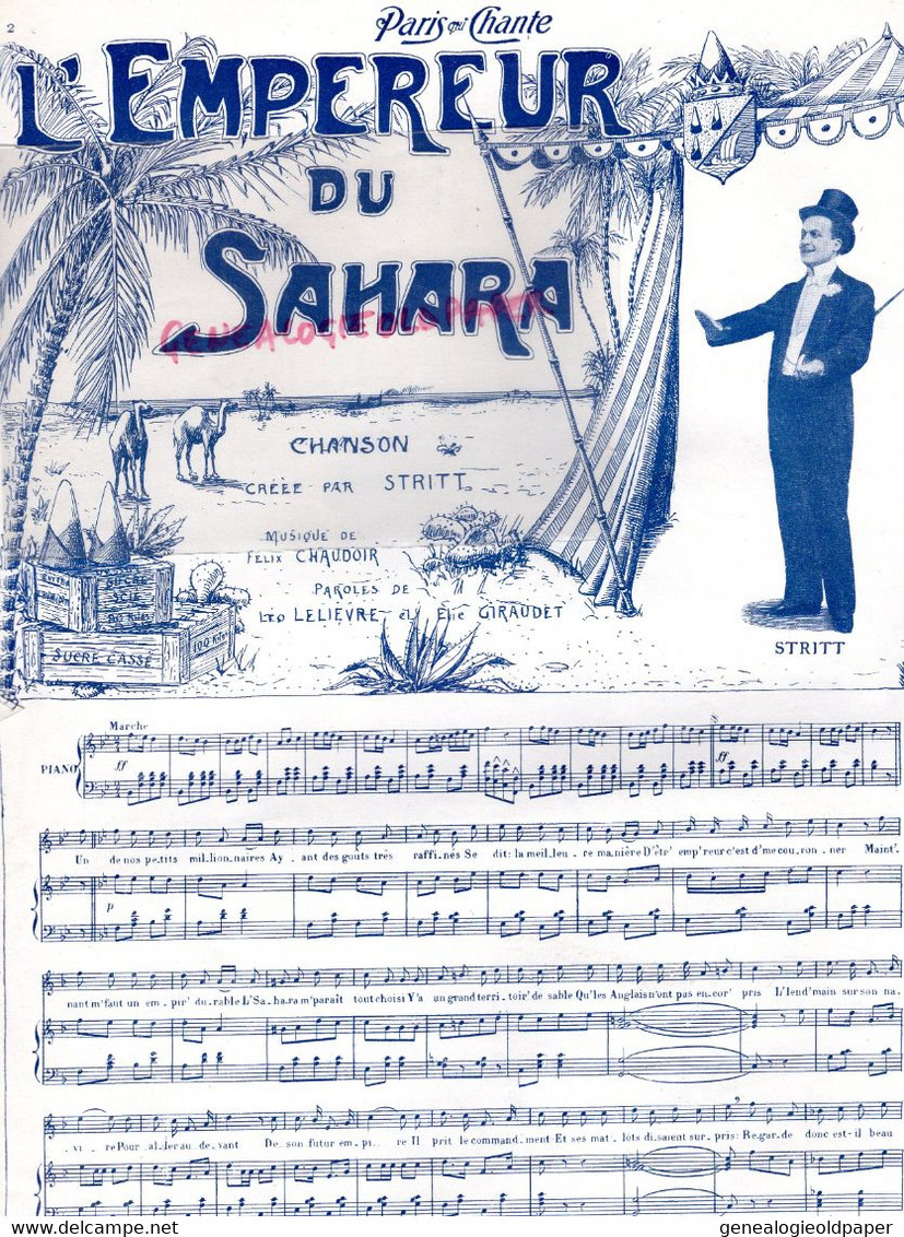 PARIS QUI CHANTE- PARTITION MUSIQUE-POLIN -N° 57-MLLE LANTHENAY CASINO PARIS-1904-EMPEREUR SAHARA-STRITT-NAIN DELPHIN- - Scores & Partitions