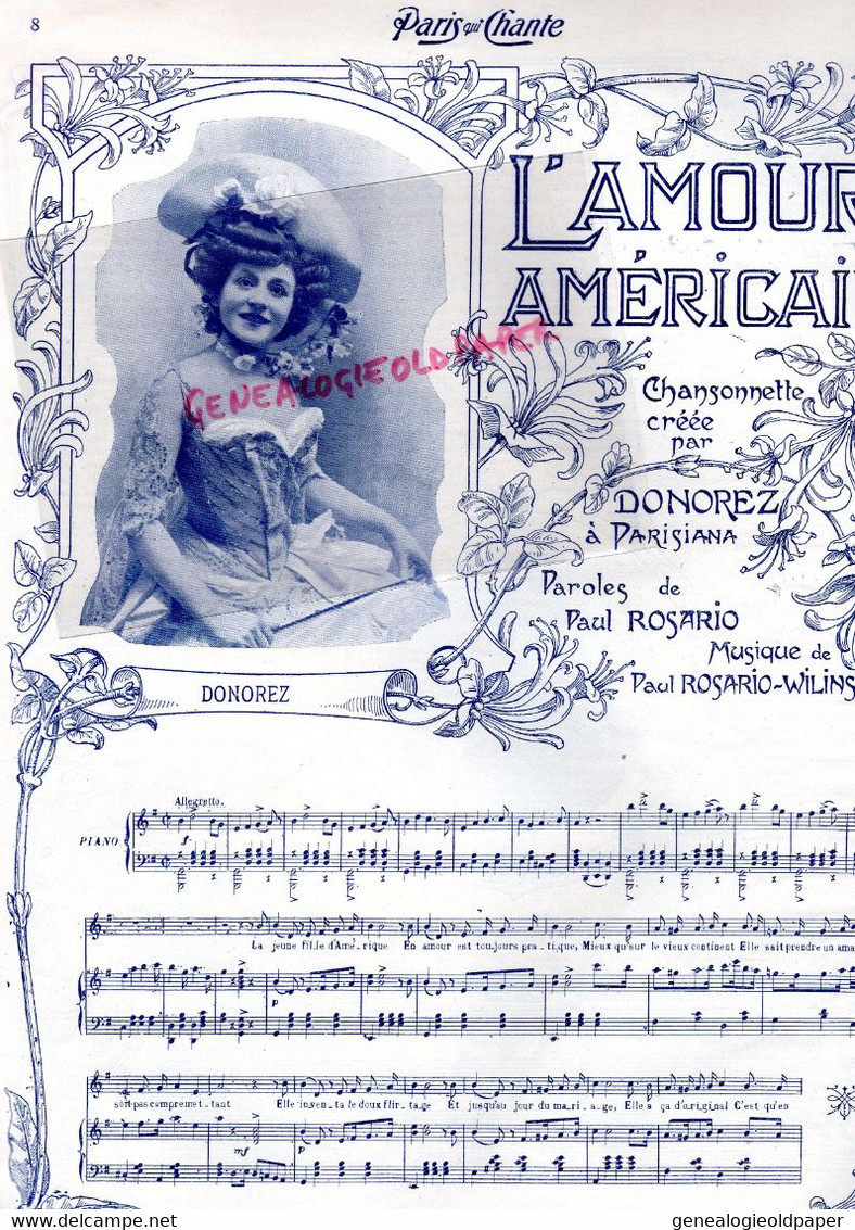 PARIS QUI CHANTE- PARTITION MUSIQUE- N° 92- 1904- C. MARTENS-LA BOUCHE-PATINEZ VOUS- DUVAL LECTURE RAPPORT-DONOREZ - Partitions Musicales Anciennes