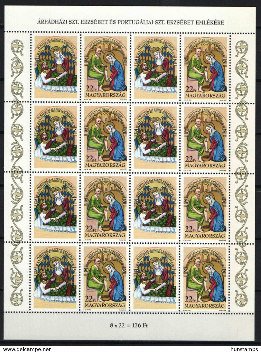 Hungary 1995. Saint Elisabeth In Full Sheet MNH (**) Michel: 4364 - Volledige & Onvolledige Vellen