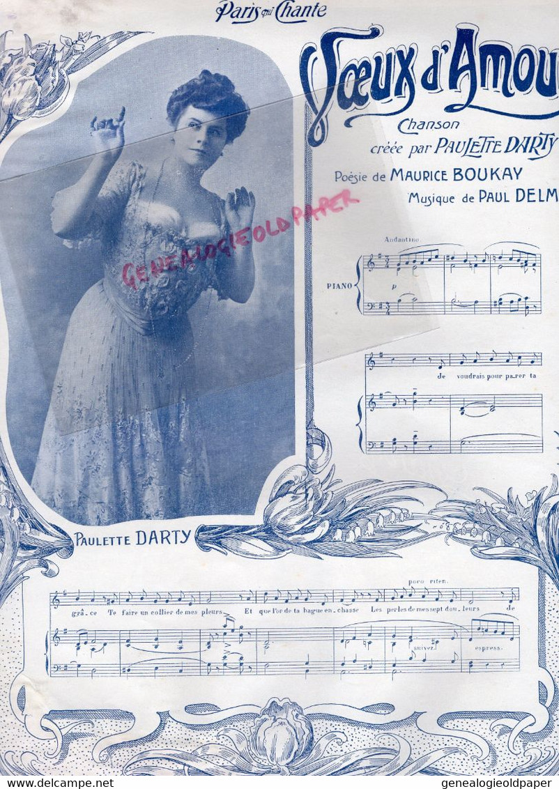 PARIS QUI CHANTE- PARTITION MUSIQUE- N° 62- 1904- POLIN-PAULETTE DARTY-NINON -GRINGALETS JOHN HEWELT-MARIONNETTES HOLDEN - Partitions Musicales Anciennes