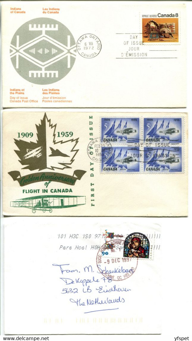 2 FDCs Canada, 1959, 1972 - 1952-1960