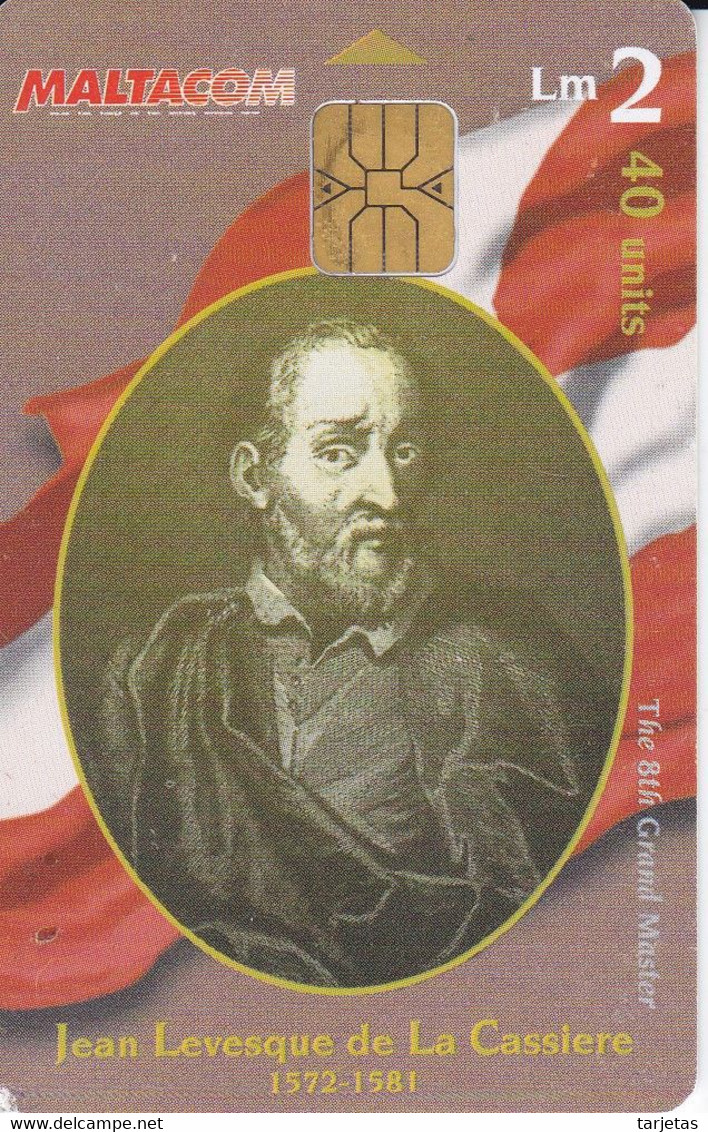 TARJETA DE MALTA DE GRAN MASTER JEAN LEVESQUE DE LA CASSIERE - Malta