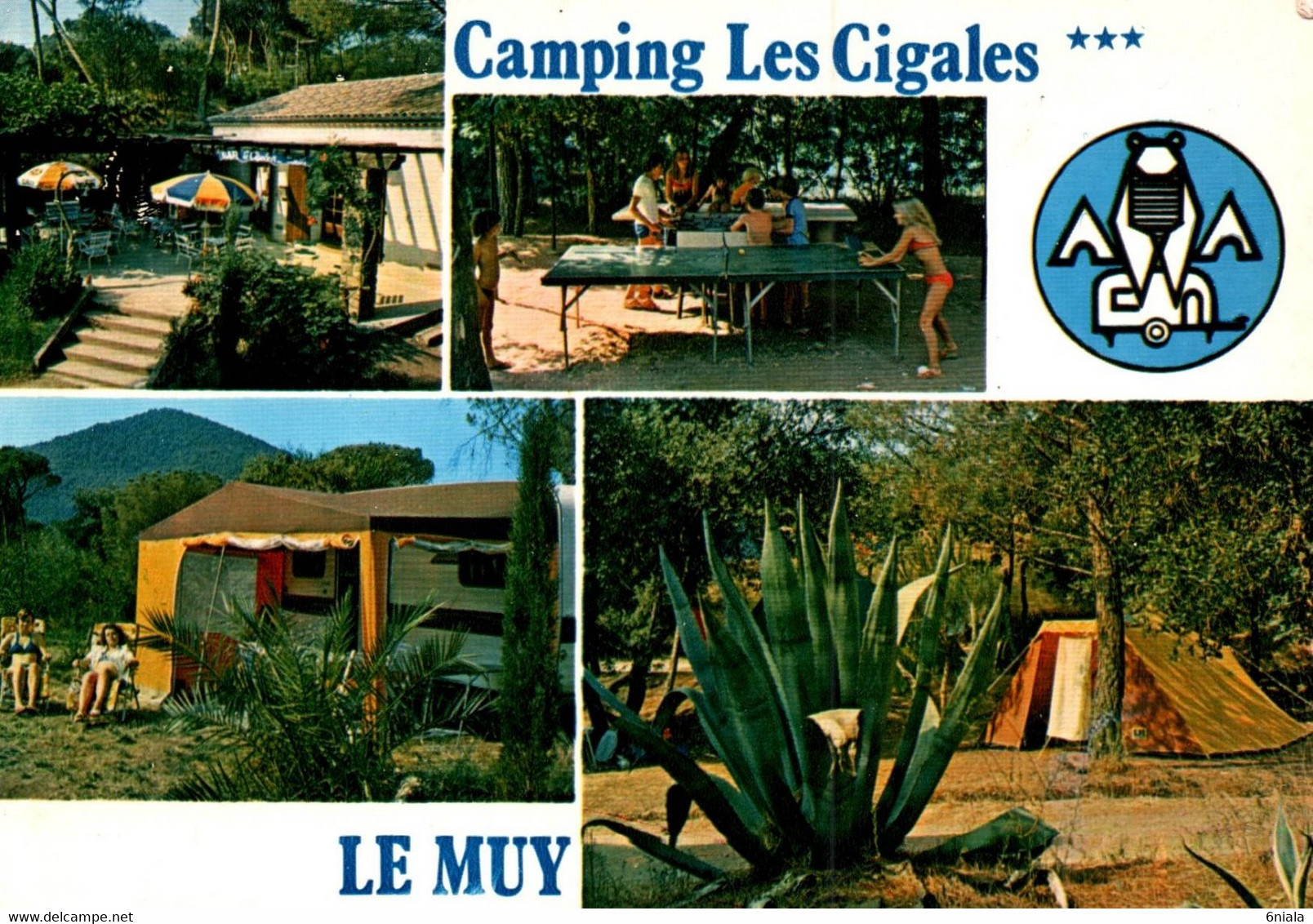 8502  LE MUY Camping Les Cigales  ***  Camping Caravaning       (scan Recto-verso) 83 Var - Le Muy