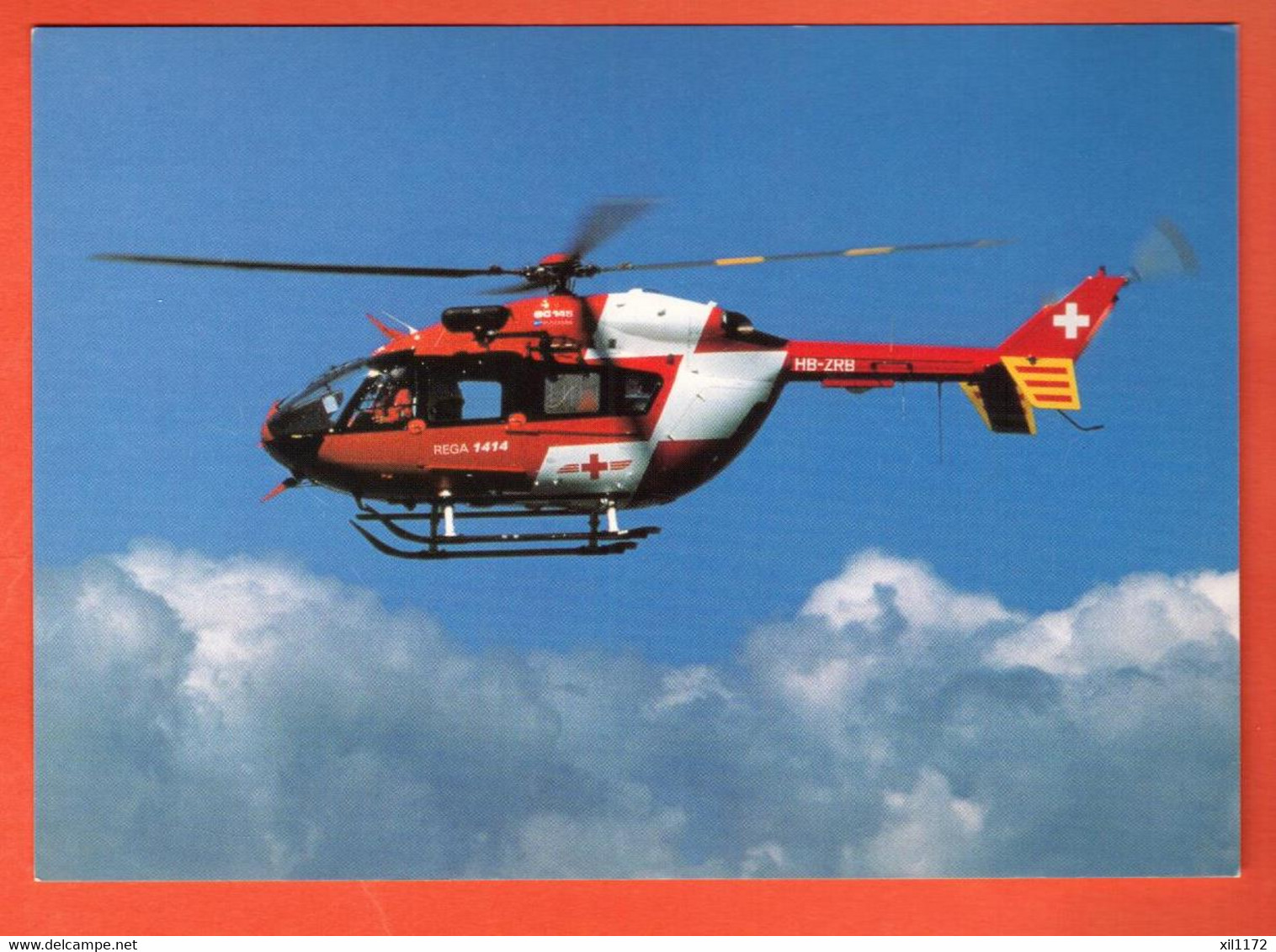 ZNG-04 Eurocopter EC-145 De  La REGA, Base Lausanne Non Circulé  Grand Format - Helikopters