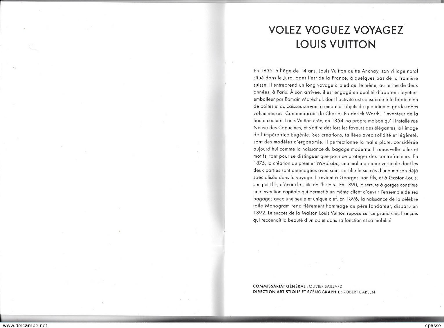LUXE Catalogue Illustré Exposition LOUIS VUITTON 75 Paris GRAND PALAIS 2015 2016 - Matériel Et Accessoires