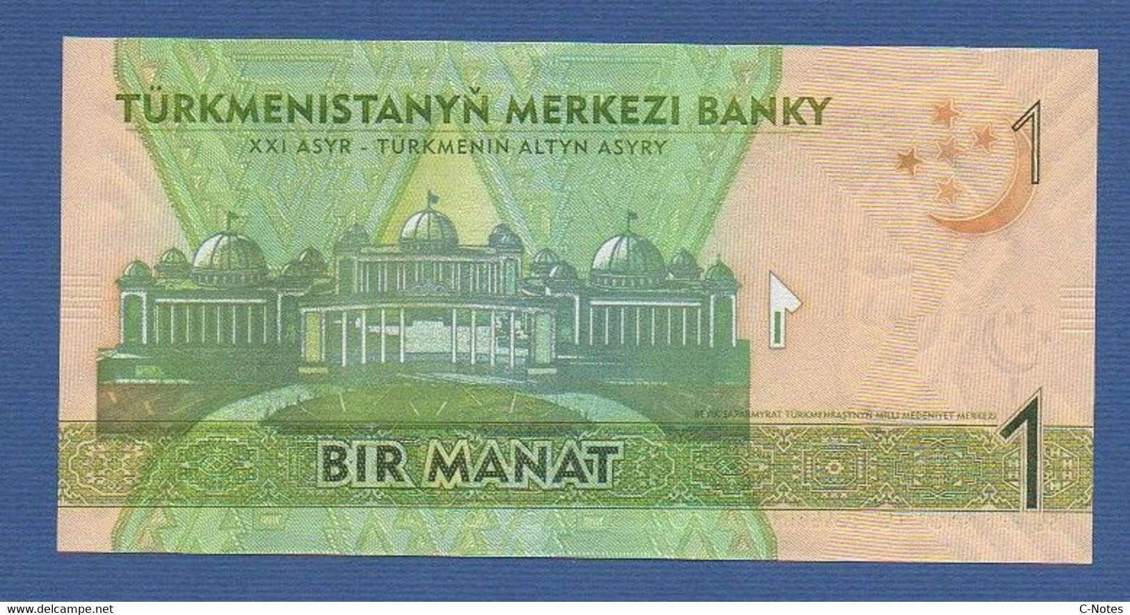 TURKMENISTAN - P.29a – 1 MANAT 2012  UNC, Serie AC0922076 - Turkménistan