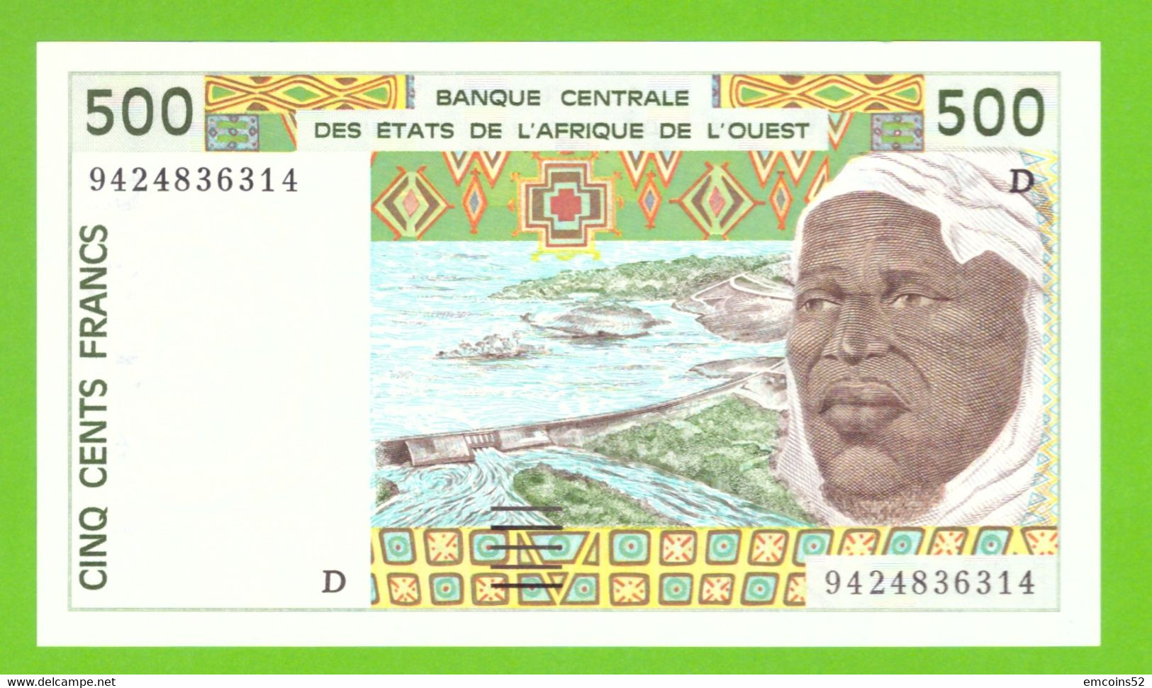 MALI W.A.S. 500 FRANCS 1994  P-410Dd   UNC - Mali