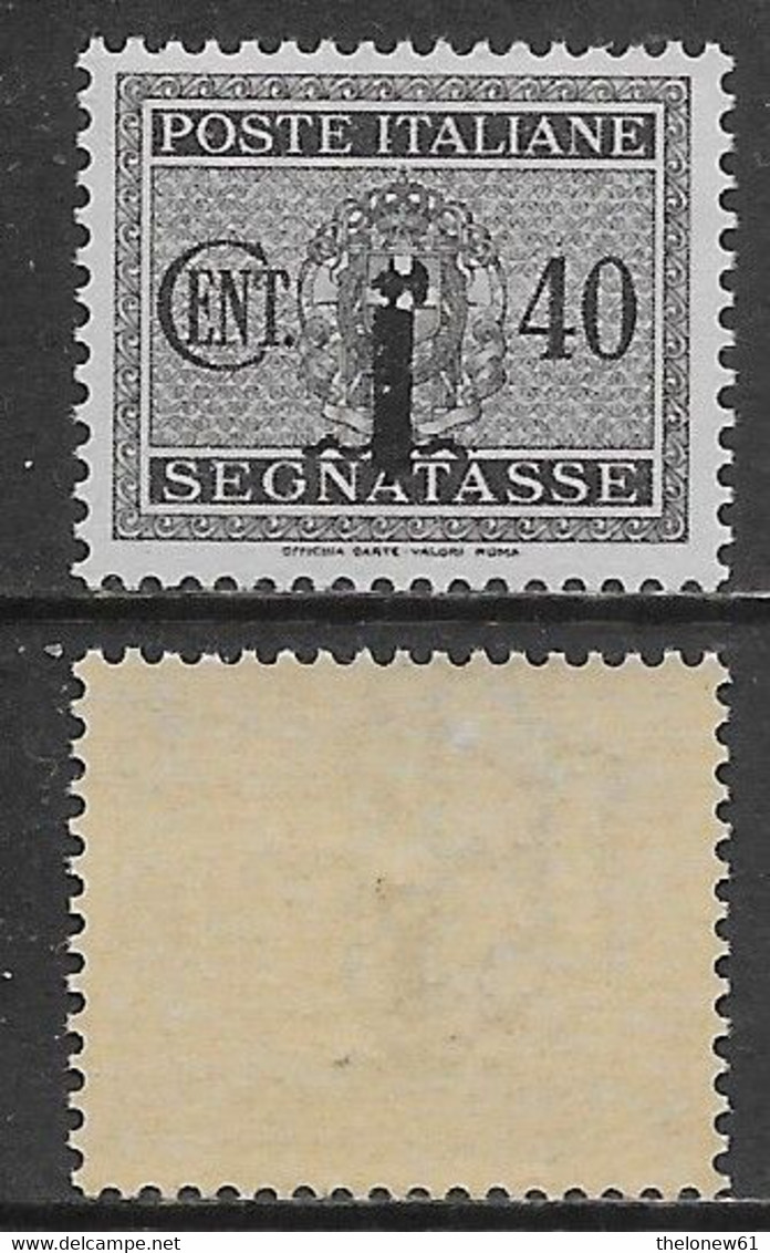 Italia Italy 1944 RSI Segnatasse Fascio Soprastampato C40 Sa N.S65 Nuovo Integro MNH ** - Postage Due