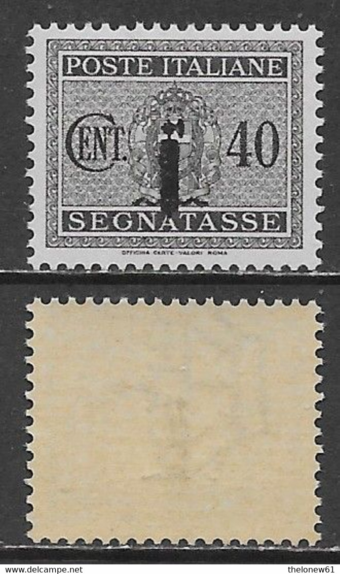 Italia Italy 1944 RSI Segnatasse Fascio Soprastampato C40 Sa N.S65 Nuovo Integro MNH ** - Postage Due