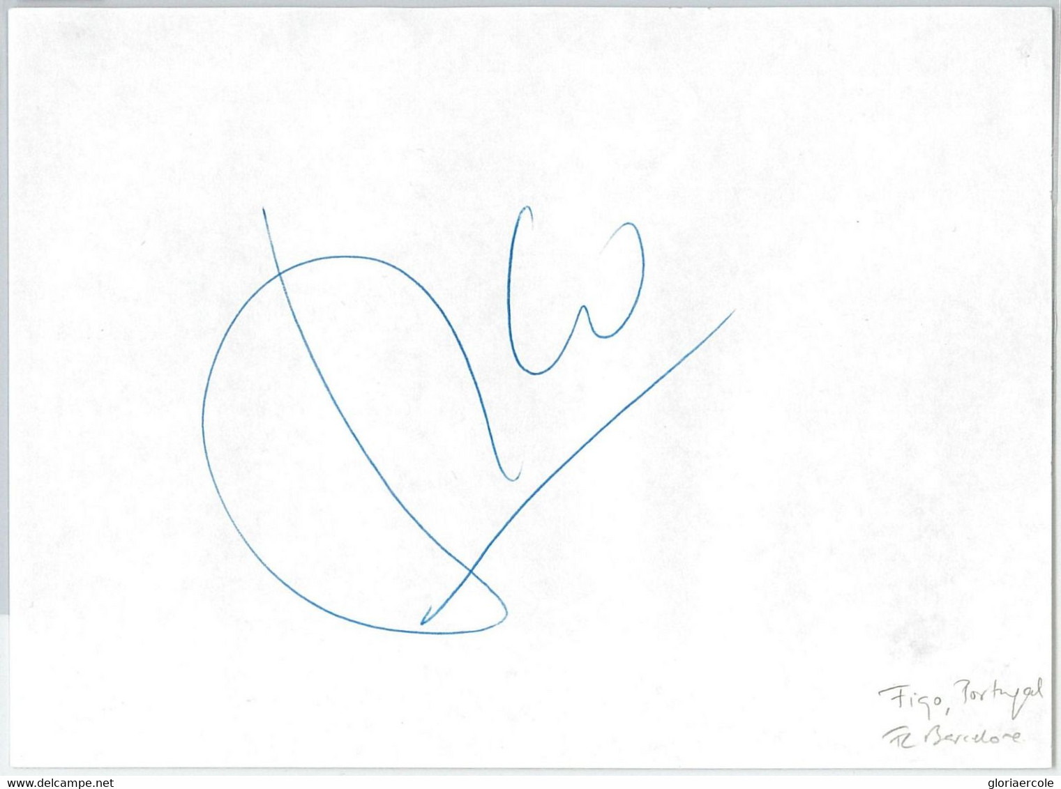 59625   -  SPORT  AUTOGRAPH  - FOOTBALL -  F.C. BARCELLONA: Luís Figo - Handtekening