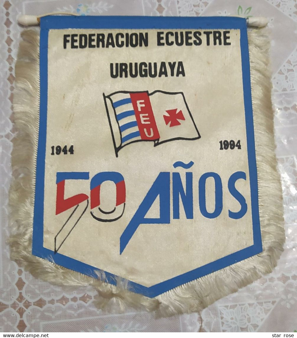 Flag (Pennant / Banderín) - Federación Ecuestre Uruguaya - 50 Años - 22cm - Reiten