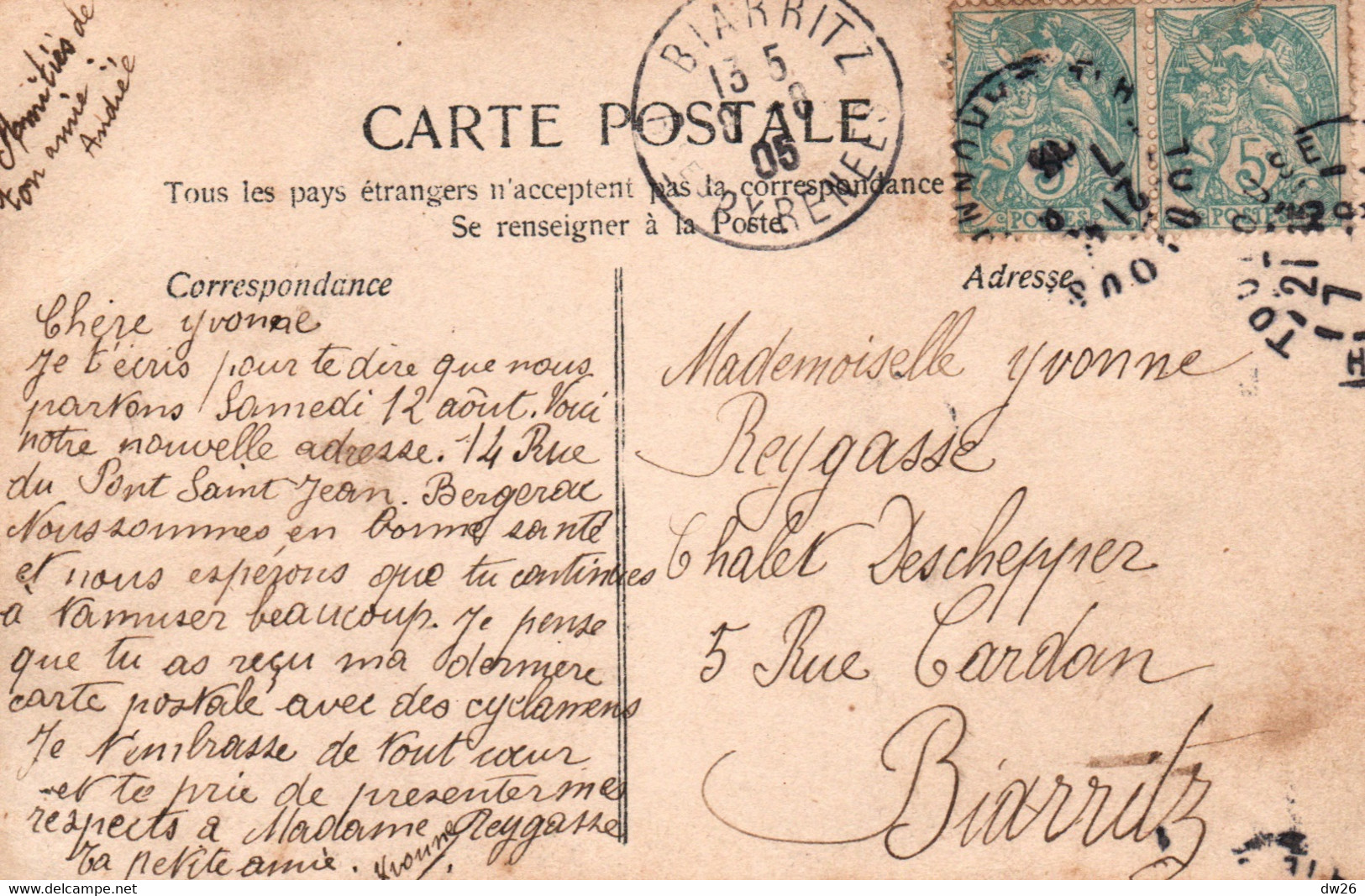 Prénom Yvonne - Femme Multivues Dans Les Lettres - Carte A.E. Colorisée N° 2033/428 - Nombres