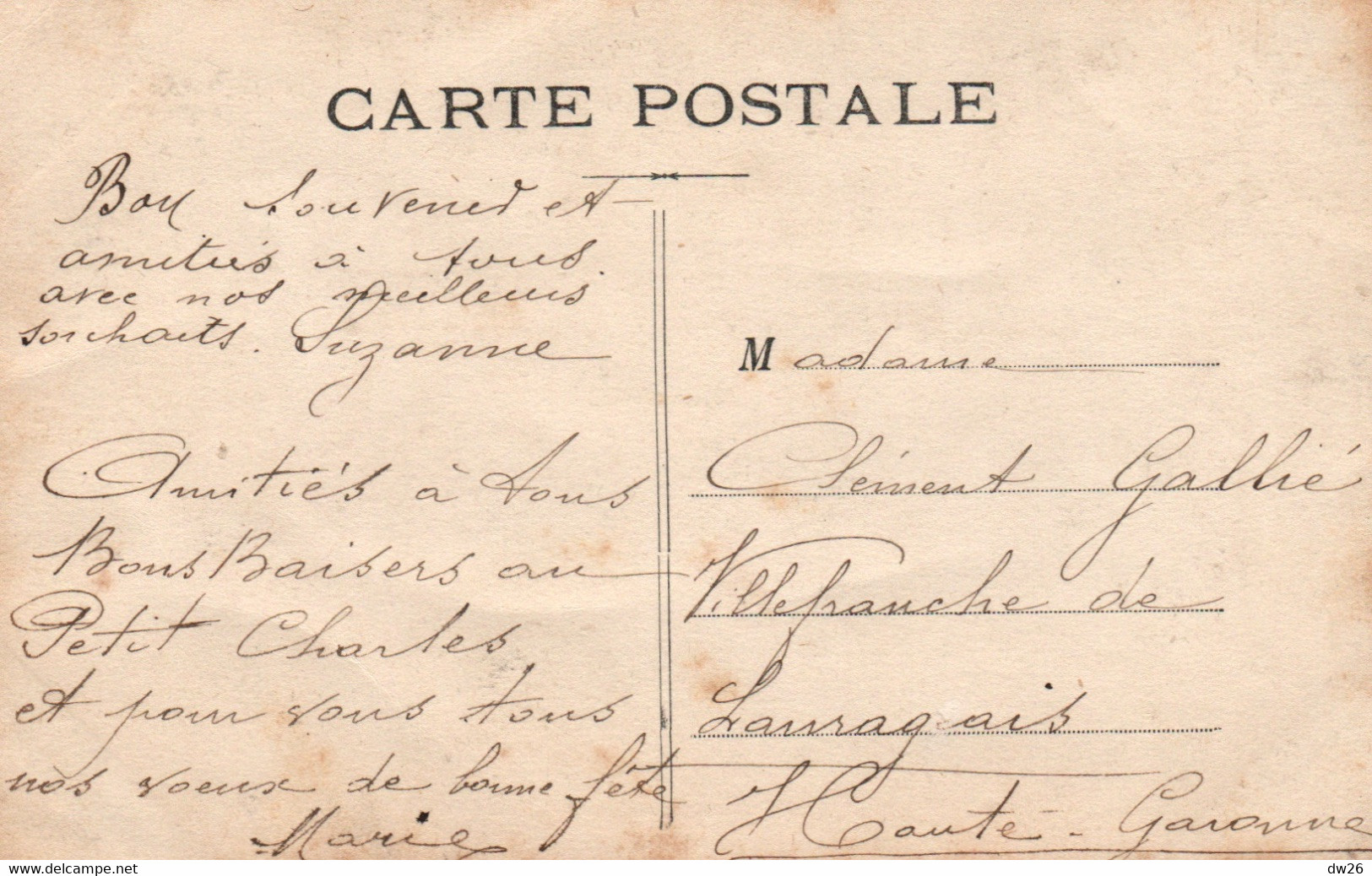 Lettre M Comme Le Prénom Marthe - Femme, Bébé, Cygne - Carte Colorisée A.E. N° 3057/29 - Nombres