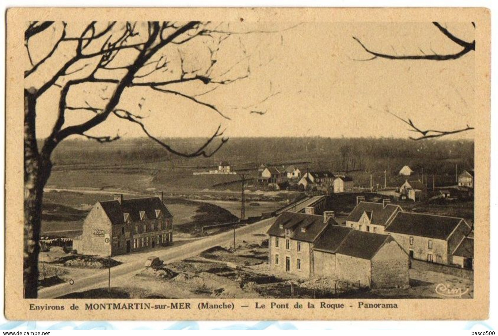 1939 MONTMARTIN Sur MER - Carte PONT De La ROQUE Et HAMEAU Panorama - Montmartin Sur Mer